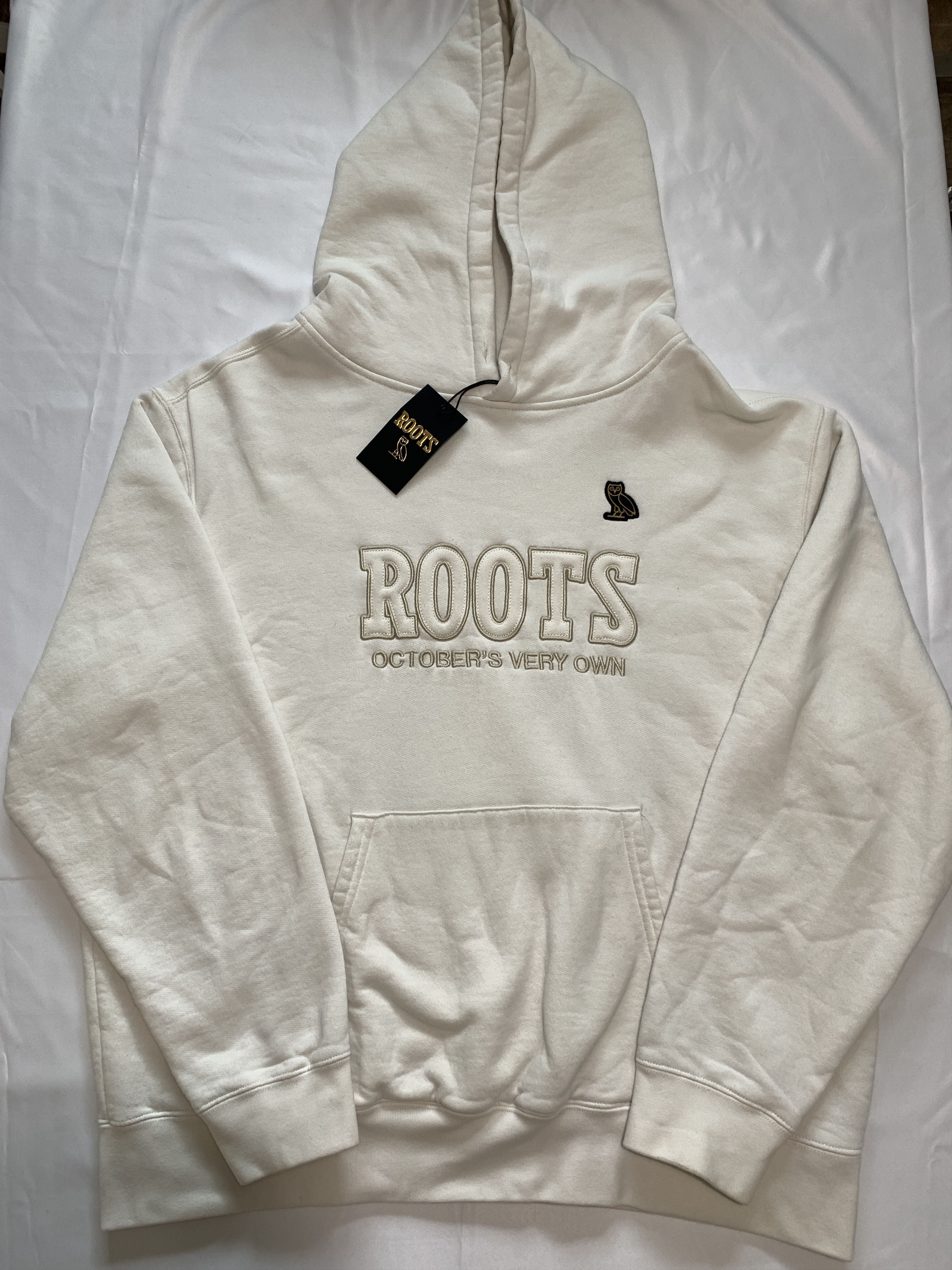 October S Very Own X Roots Rare Ovo X Roots Owl Patch Hoodie Cream2022 T-Shirts, Sweatshirt | PodTeesHub.com