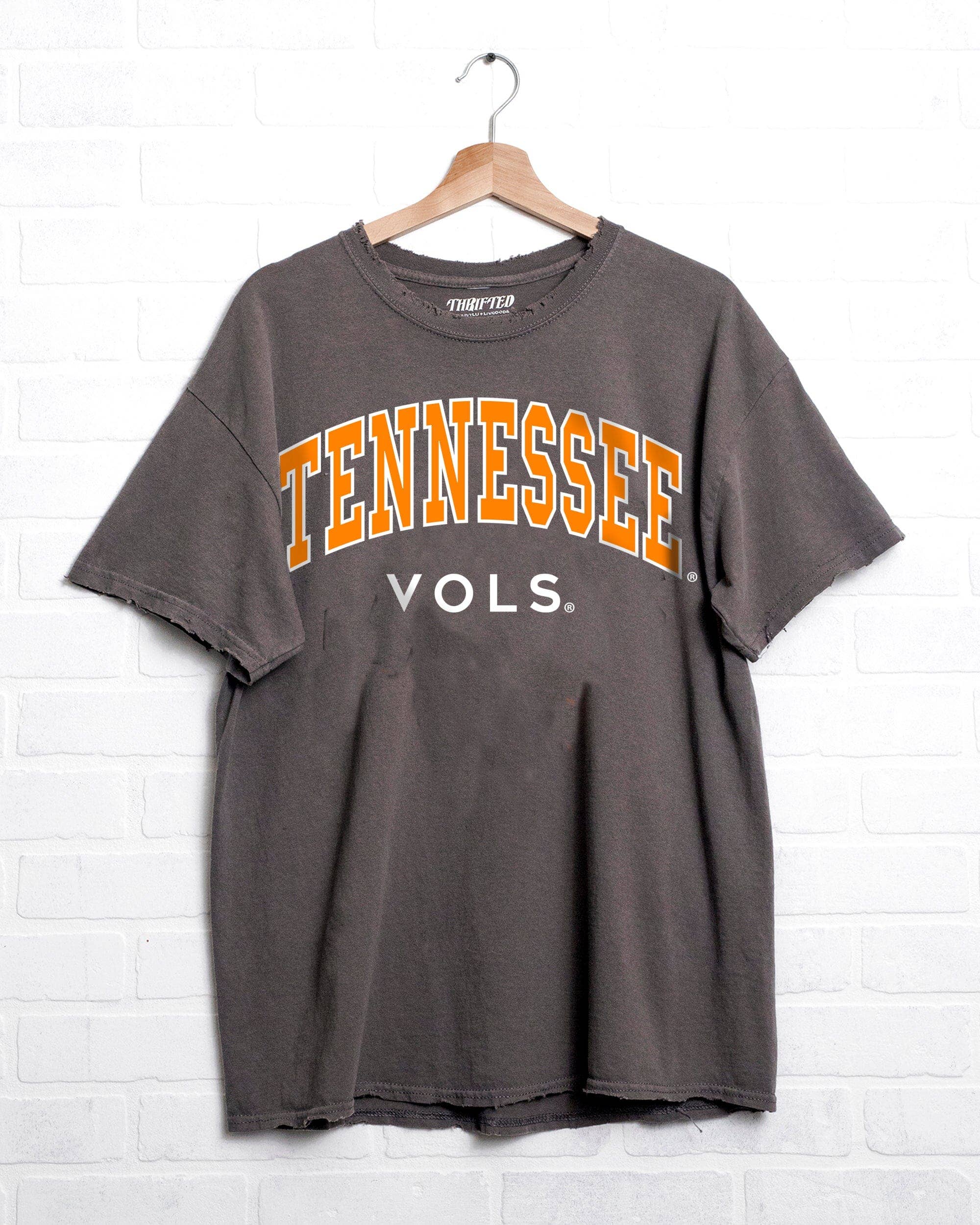 Tennessee Vols Filled Gault Charcoal Thrifted Tee Hoodie, Sweatshirt | PodTeesHub.com