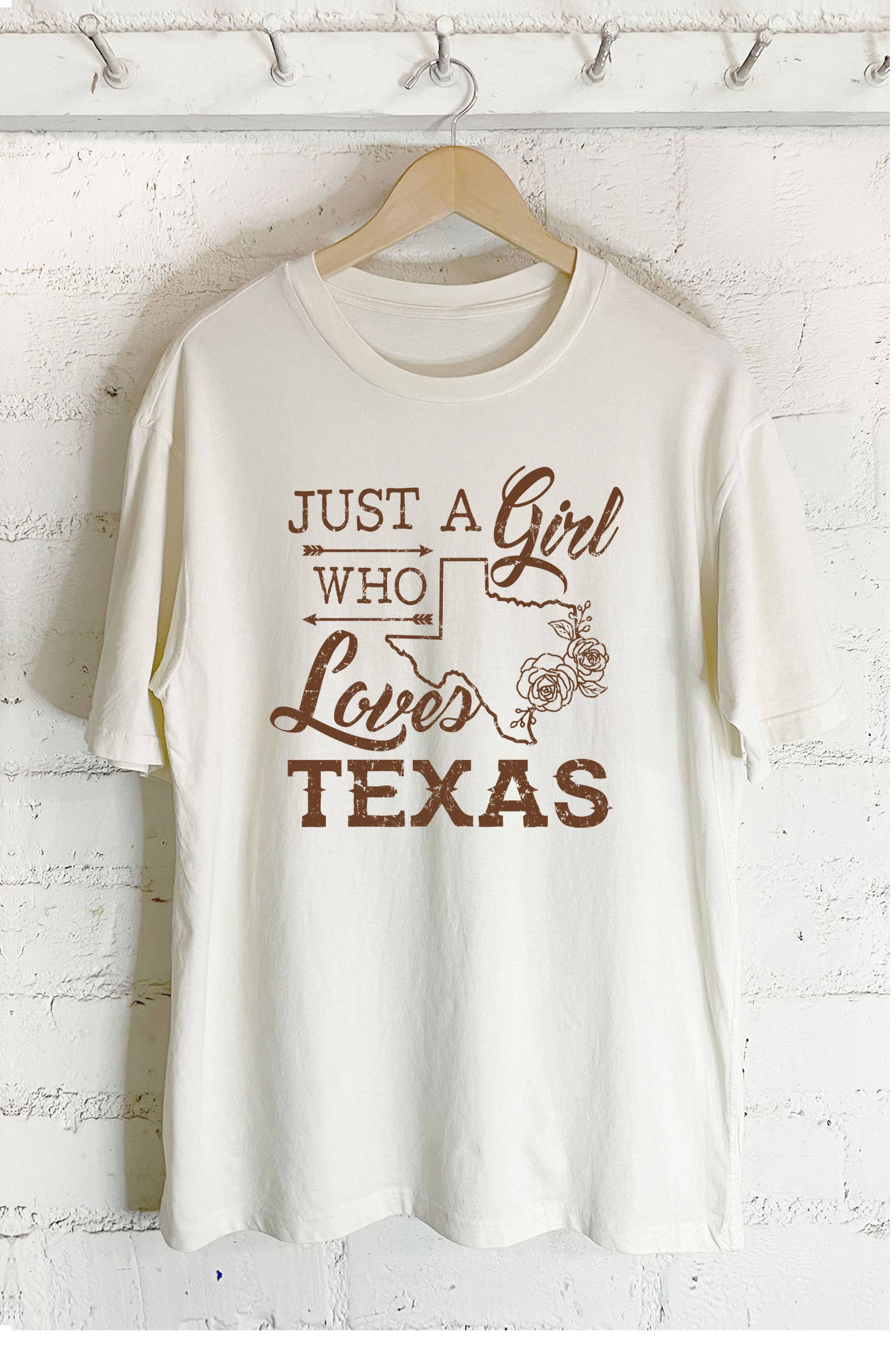Just A Girl Who Loves Texas-Oversized Tee Hoodie, Sweatshirt | PodTeesHub.com