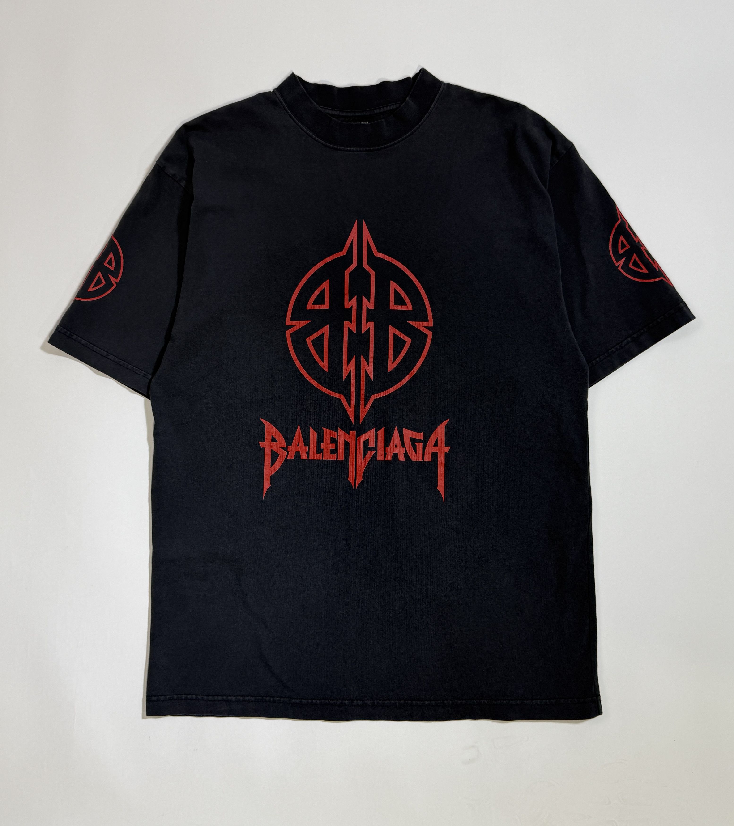 Balenciaga Metal Tee Black Red Hoodie, Sweatshirt | PodTeesHub.com