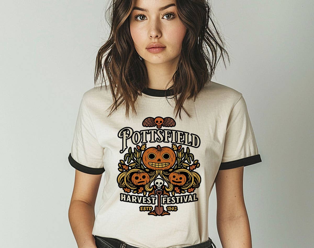 Pottsfield Harvest Festival - Animated Show Ringer Tee Hoodie, Sweatshirt | PodTeesHub.com