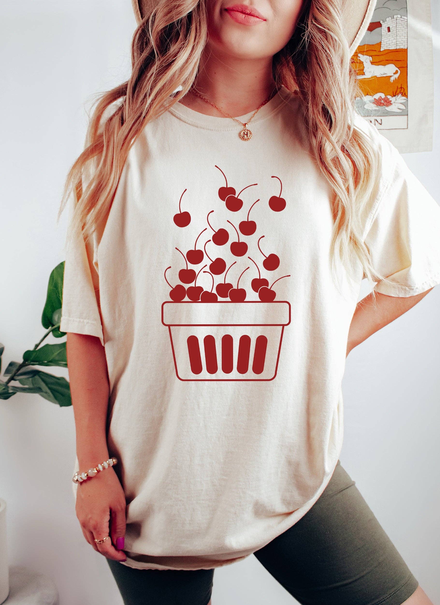 Cherries in A Basket T-Shirt Hoodie, Sweatshirt | PodTeesHub.com