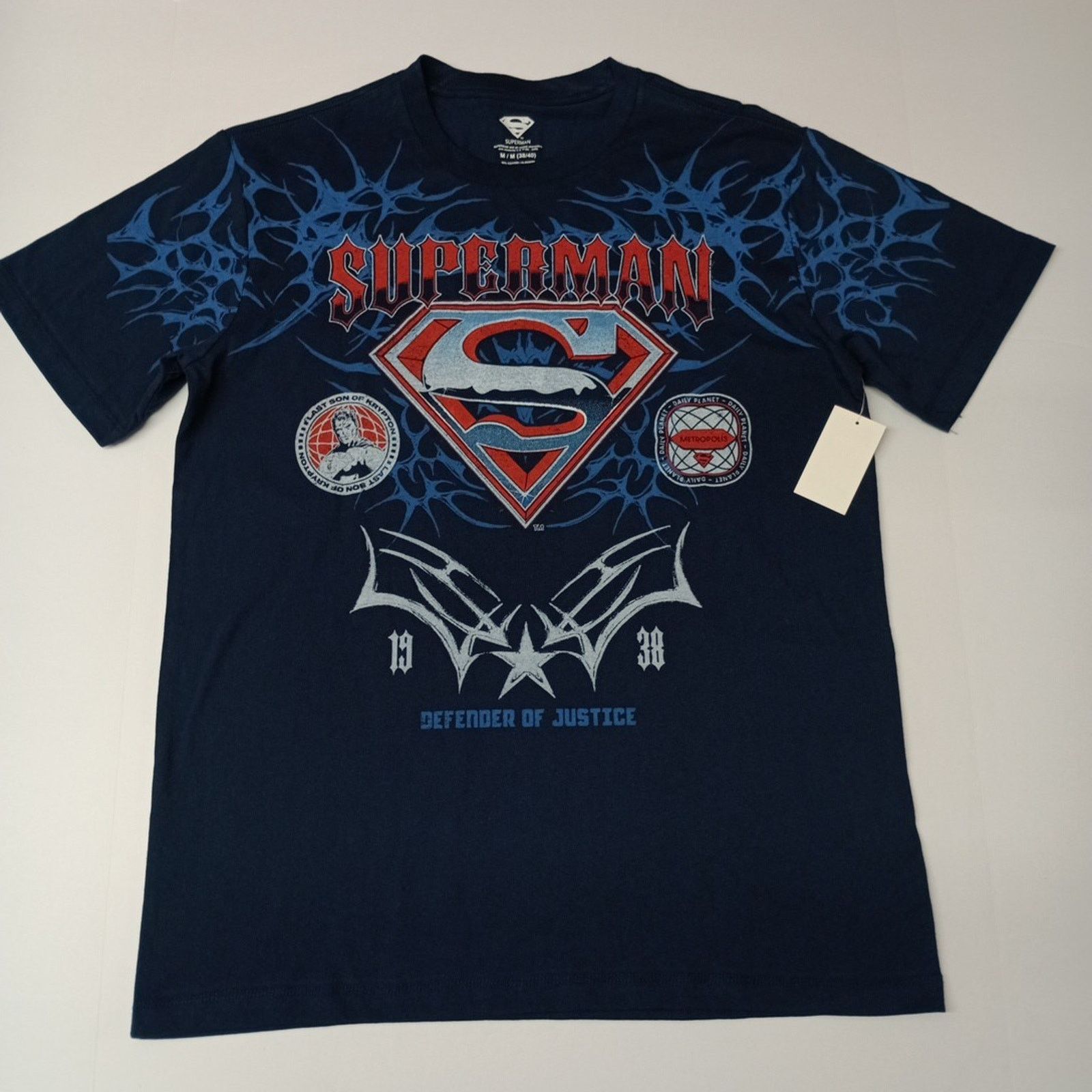 Other Superman Graphic T Shirt Men S Size M Medium Blue New Nwt Hoodie, Sweatshirt | PodTeesHub.com