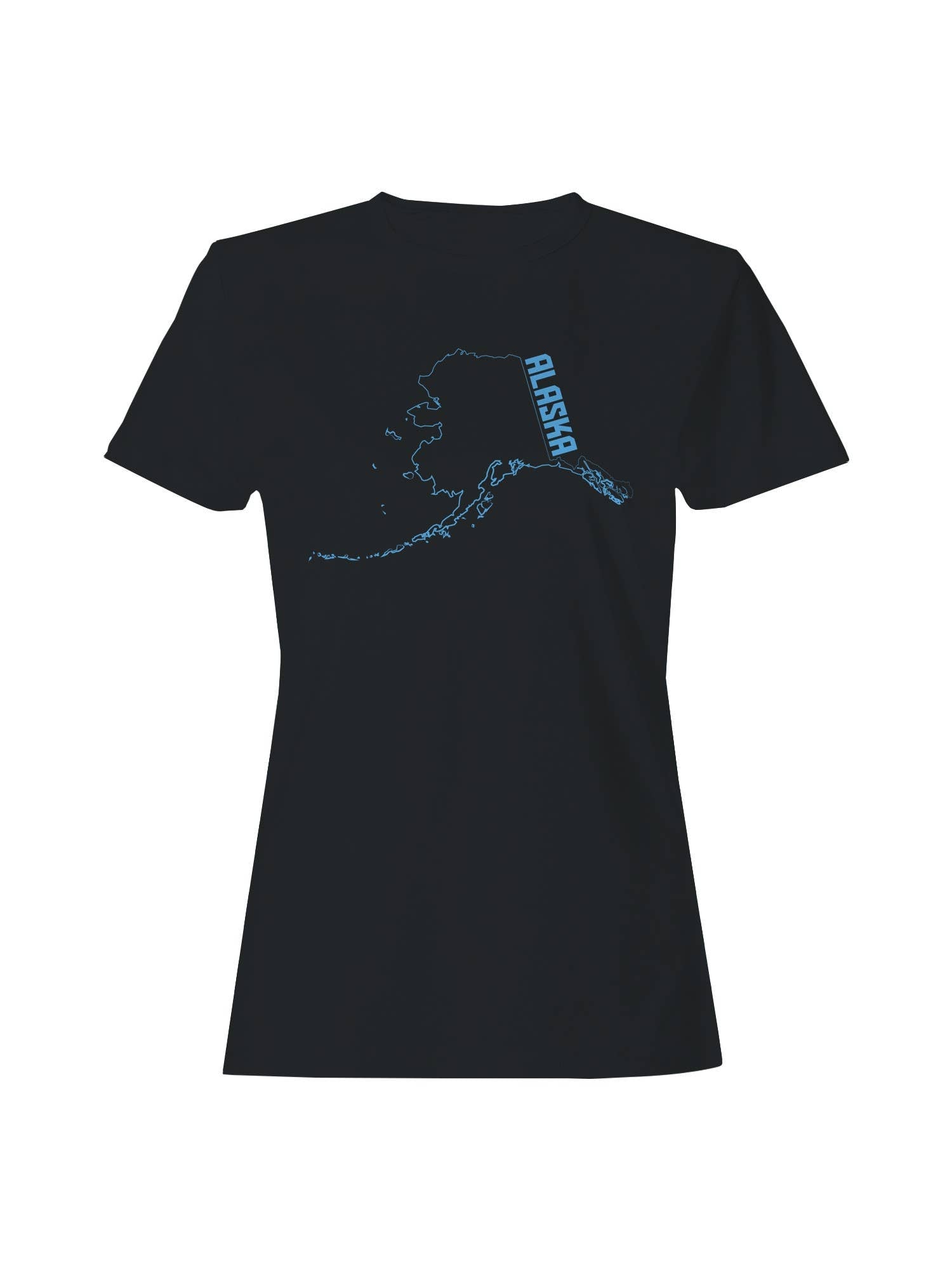 Alaska Map Art Print Women's T-Shirt Hoodie, Sweatshirt | PodTeesHub.com