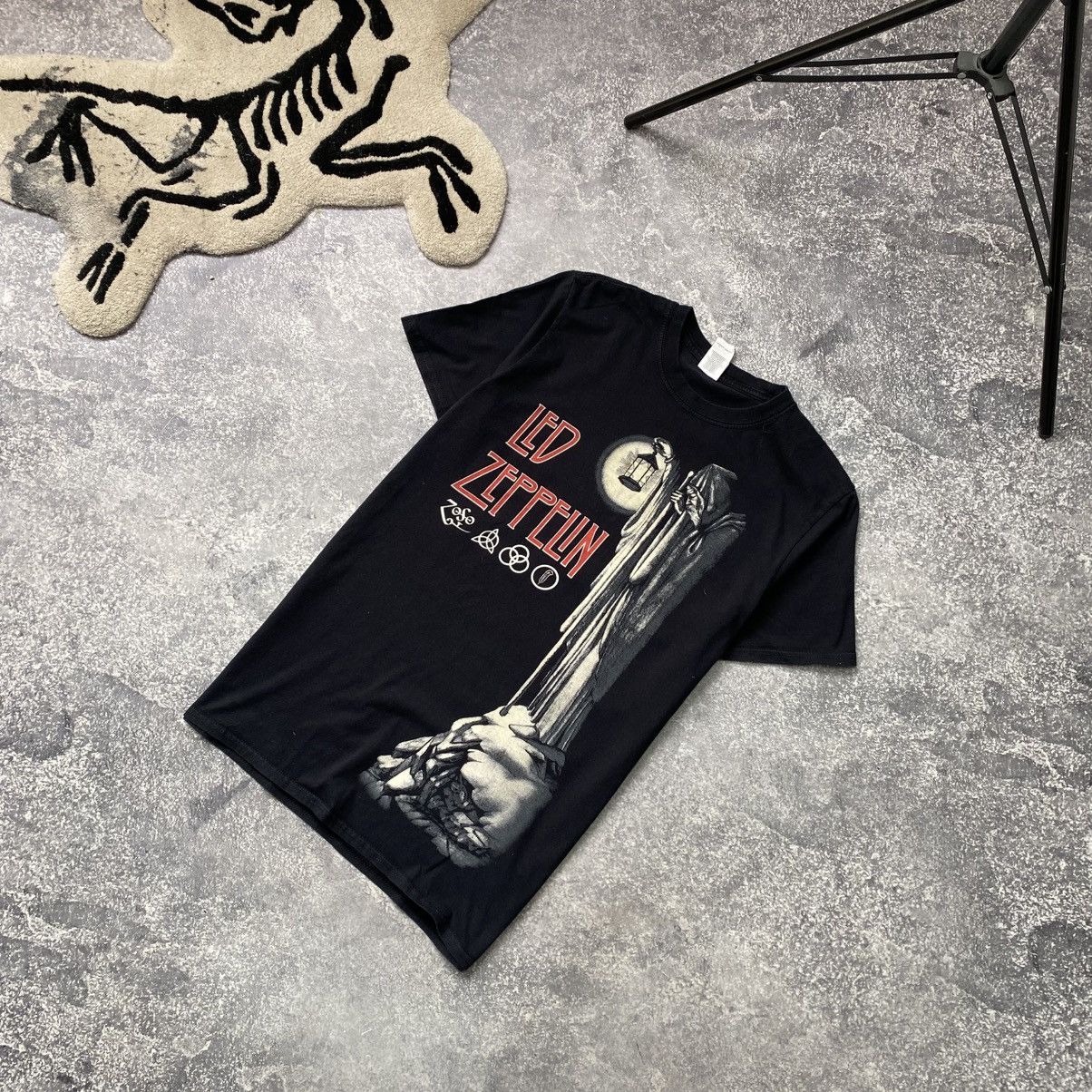 Band Tees Vintage Led Zeppelin Big Logo Rock Band Black Tee Hoodie, Sweatshirt | PodTeesHub.com