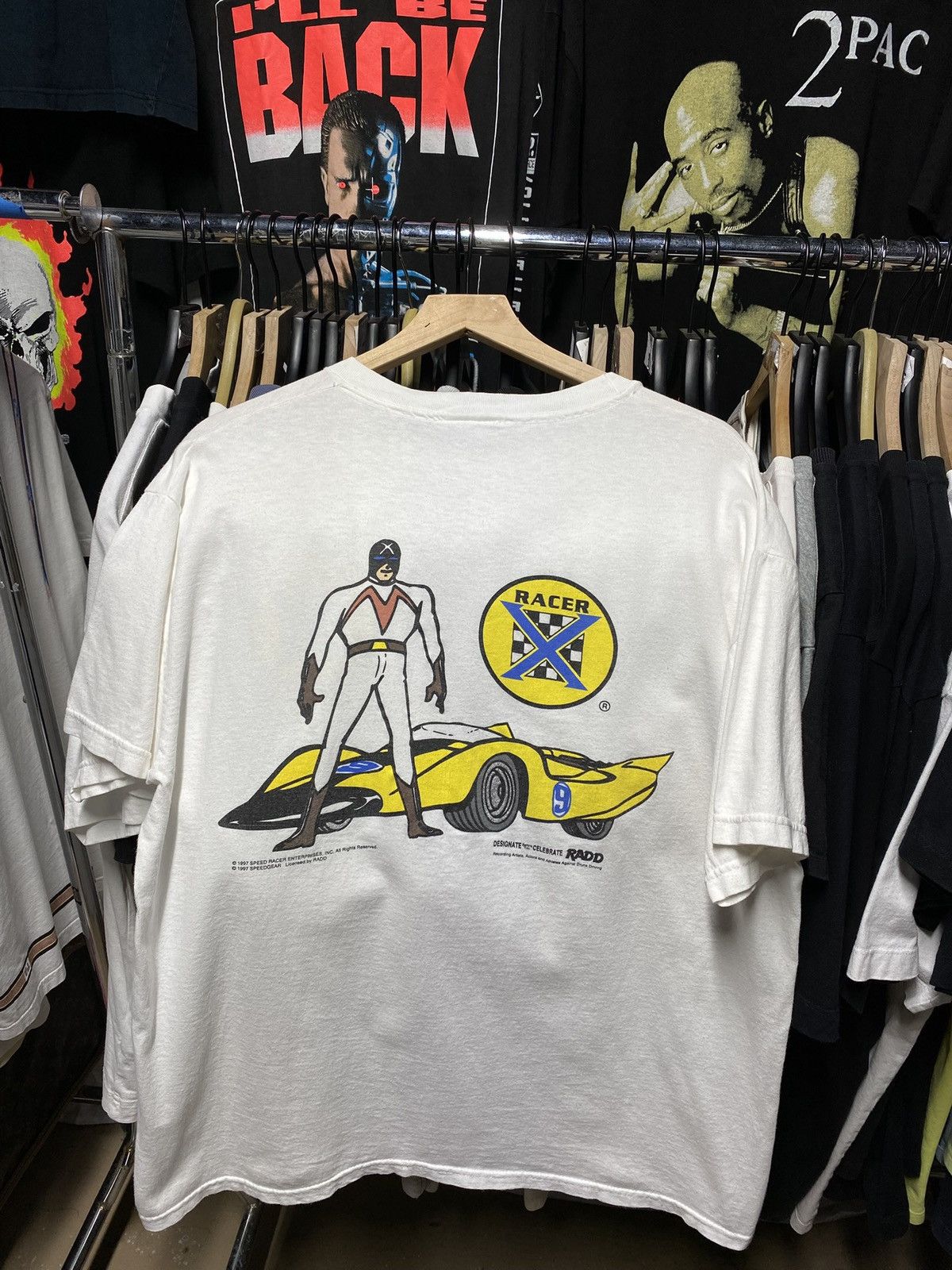 Vintage 90 S Speed Racer T Shirt Vtg Cartoon Tee Large Hoodie, Sweatshirt | PodTeesHub.com