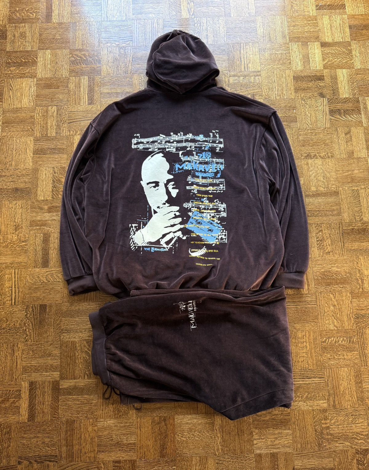 Vintage Tupac Makaveli Velour Tracksuit T-Shirts, Hoodie, Sweatshirt | PodTeesHub.com