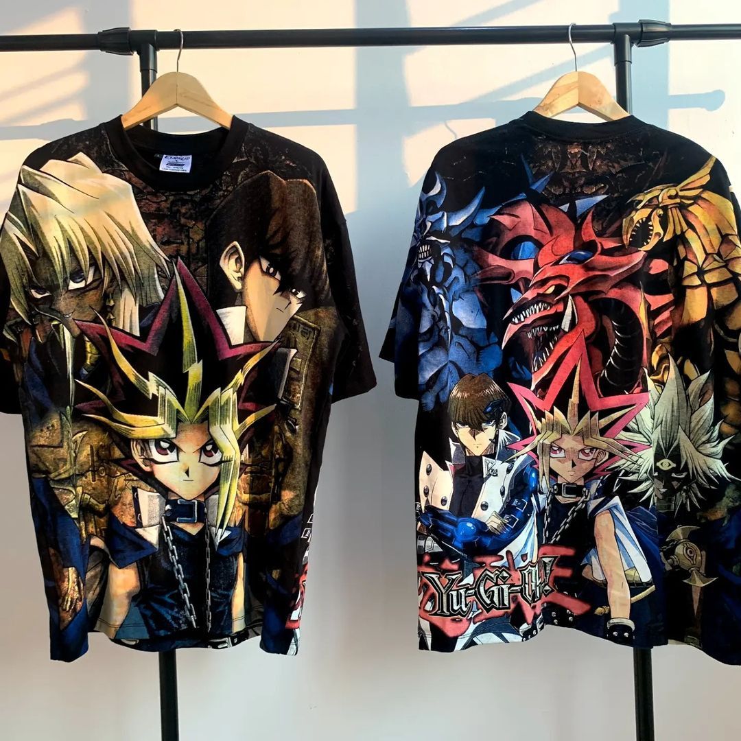 Japanese Brand X Vintage Yu Gi Oh Aop All Over Print Modern Bootleg T Shirt Hoodie, Sweatshirt | PodTeesHub.com