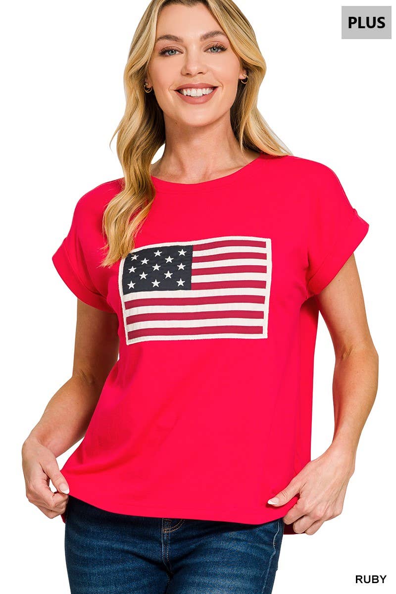 1223 Plus American Flag Tee SI-29258 Hoodie, Sweatshirt | PodTeesHub.com