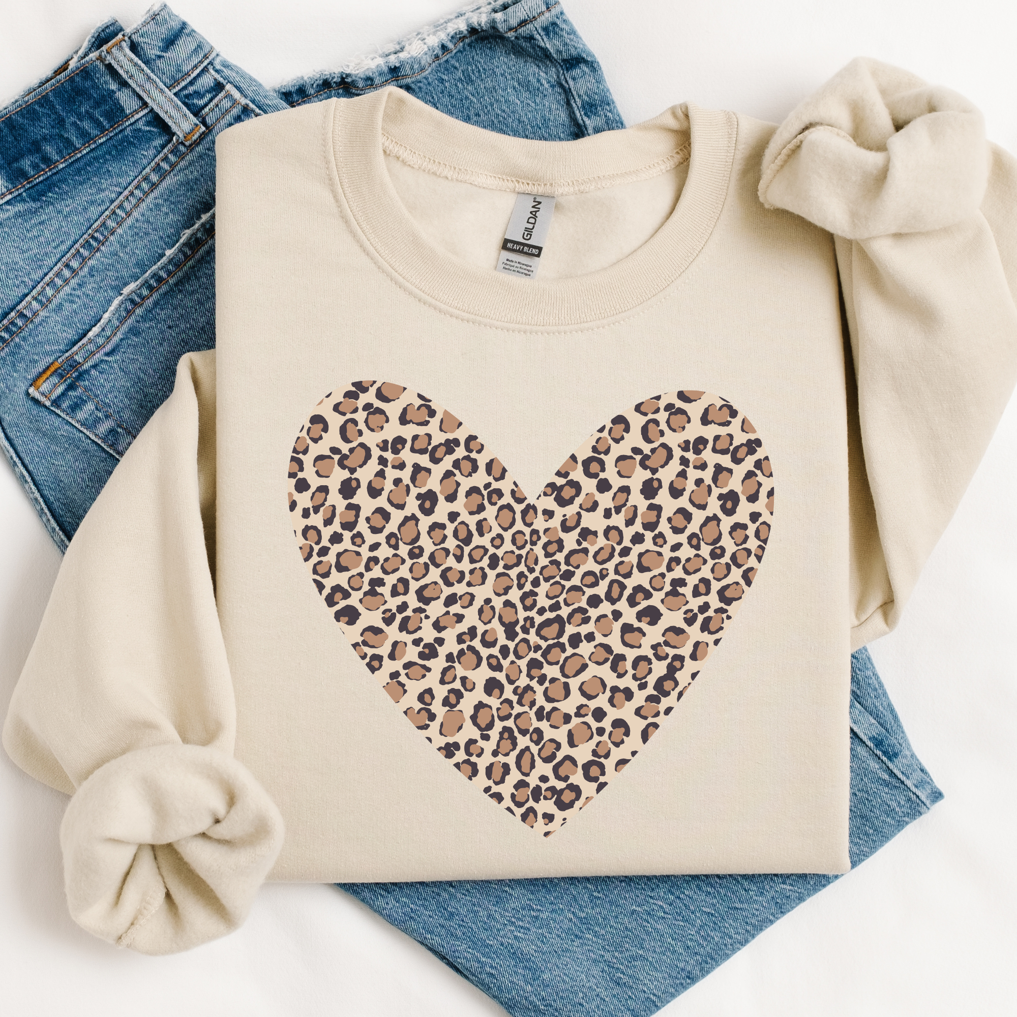 Cheetah Heart Graphic Tee/Sweatshirt Hoodie | PodTeesHub.com