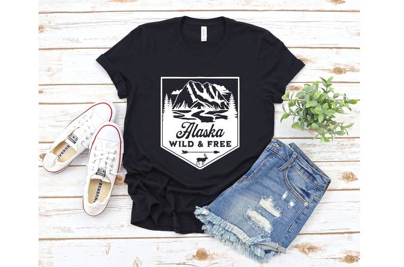 Alaska Wild & Free T-Shirt Hoodie, Sweatshirt | PodTeesHub.com