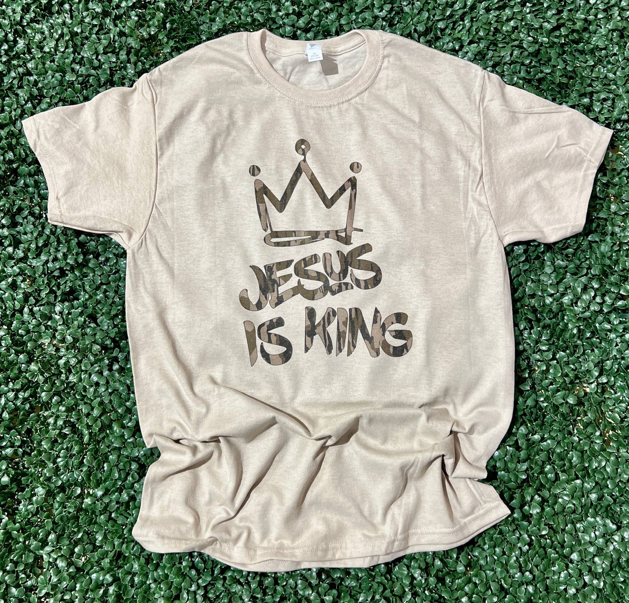 Jesus Is King On Sand Tee Hoodie, Sweatshirt | PodTeesHub.com