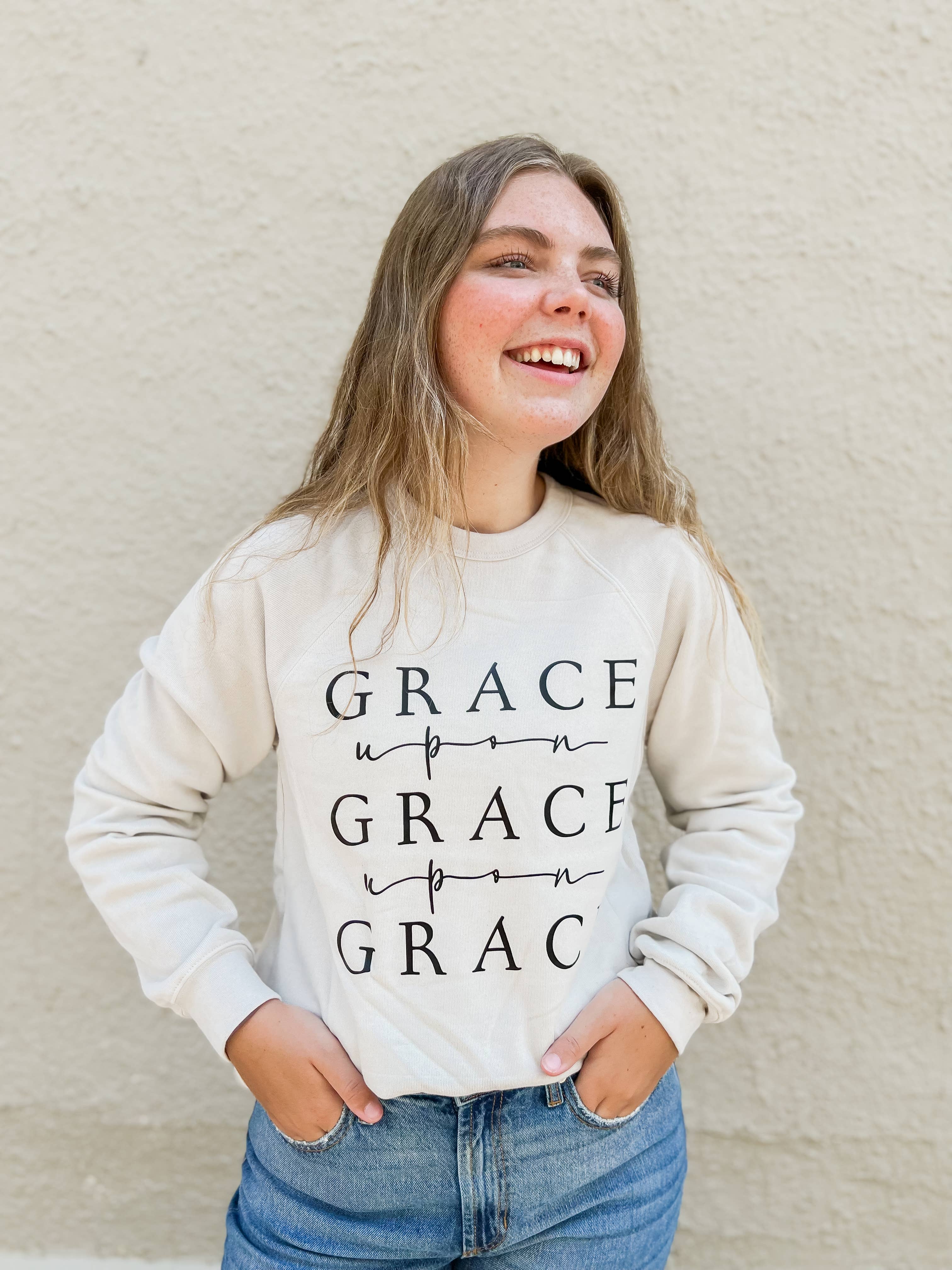 Grace Upon Grace Upon Grace Christian Sweatshirt T-Shirts, Hoodie | PodTeesHub.com