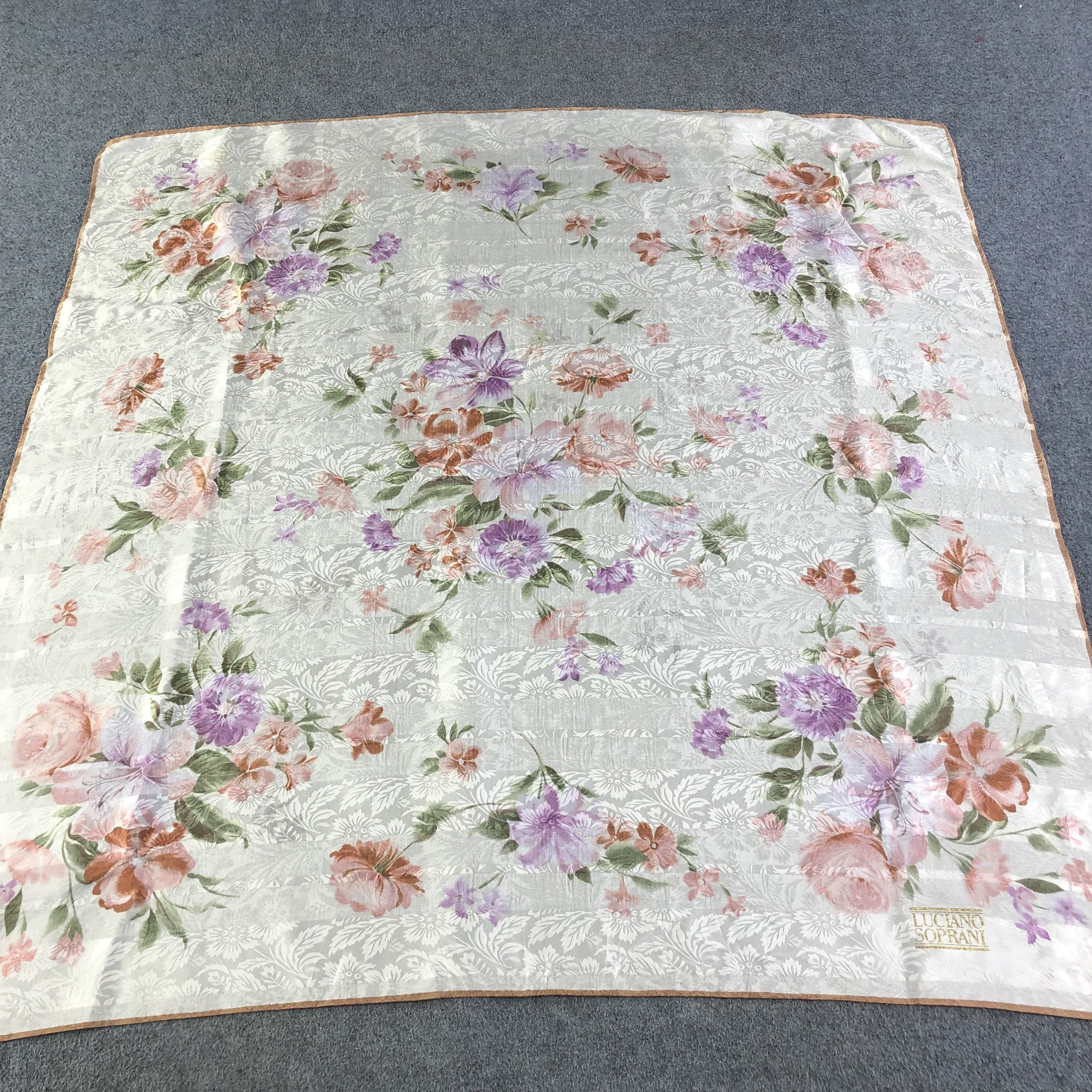 Vintage Luciano Soprani Floral Silk Scarf M427 T-Shirts, Hoodie, Sweatshirt | PodTeesHub.com