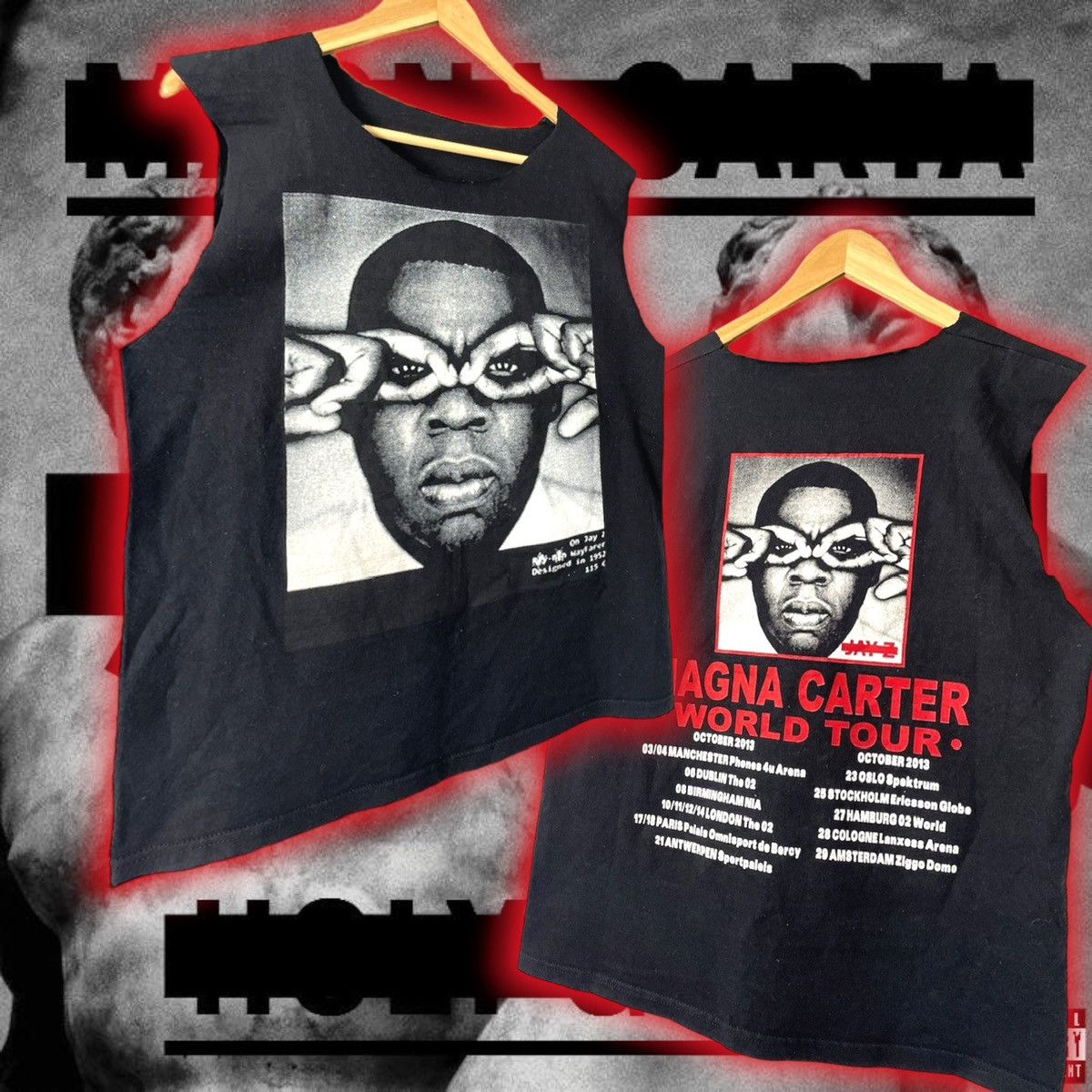 Jay Z X Rap Tees Jay Z Magna Carter World Tour 2013 Rare Rap Tee Streetwear Hoodie, Sweatshirt | PodTeesHub.com