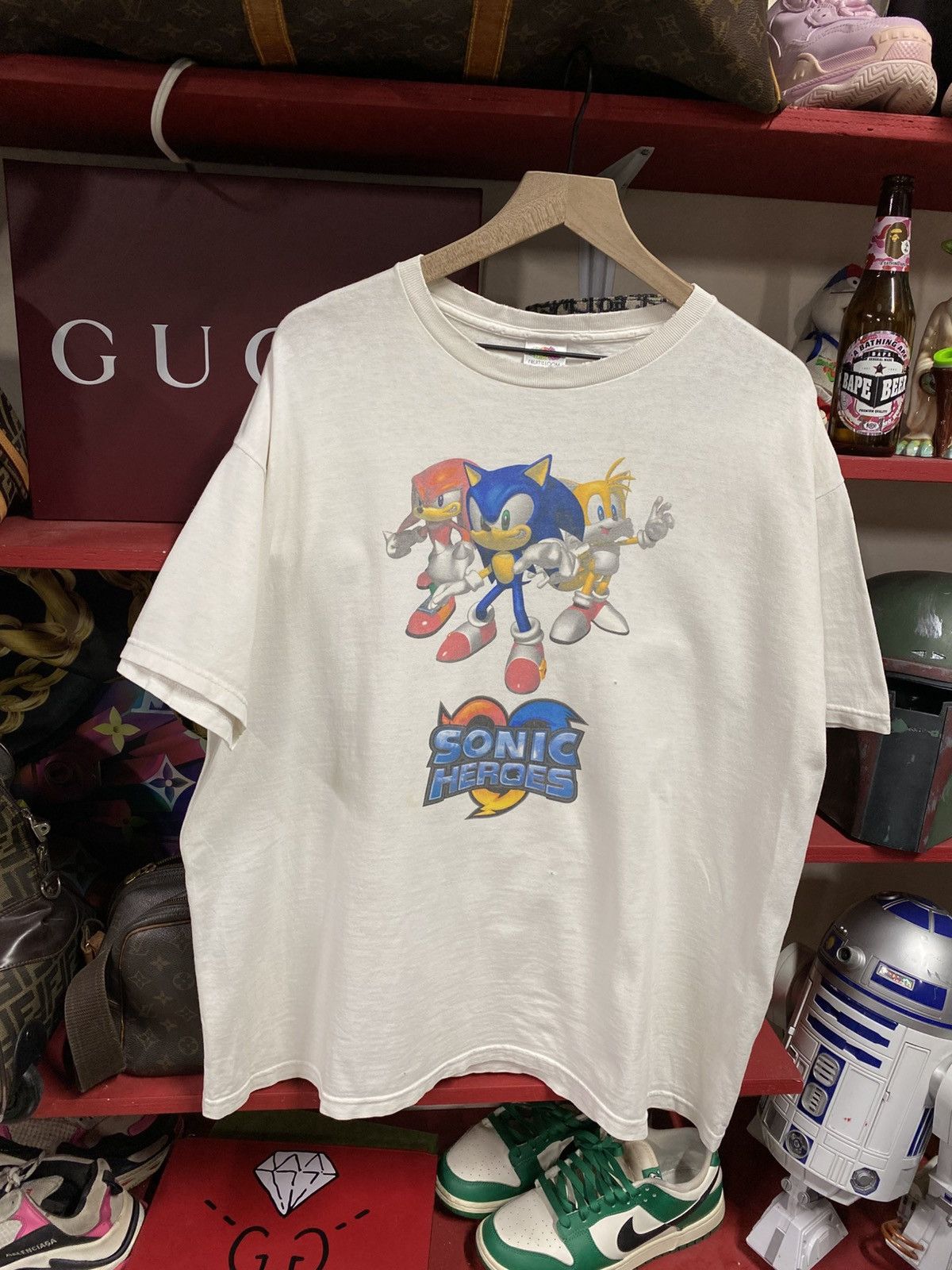 Vintage 00 Sonic Hero S Video Game Promo Tee Shirt Large Hoodie, Sweatshirt | PodTeesHub.com