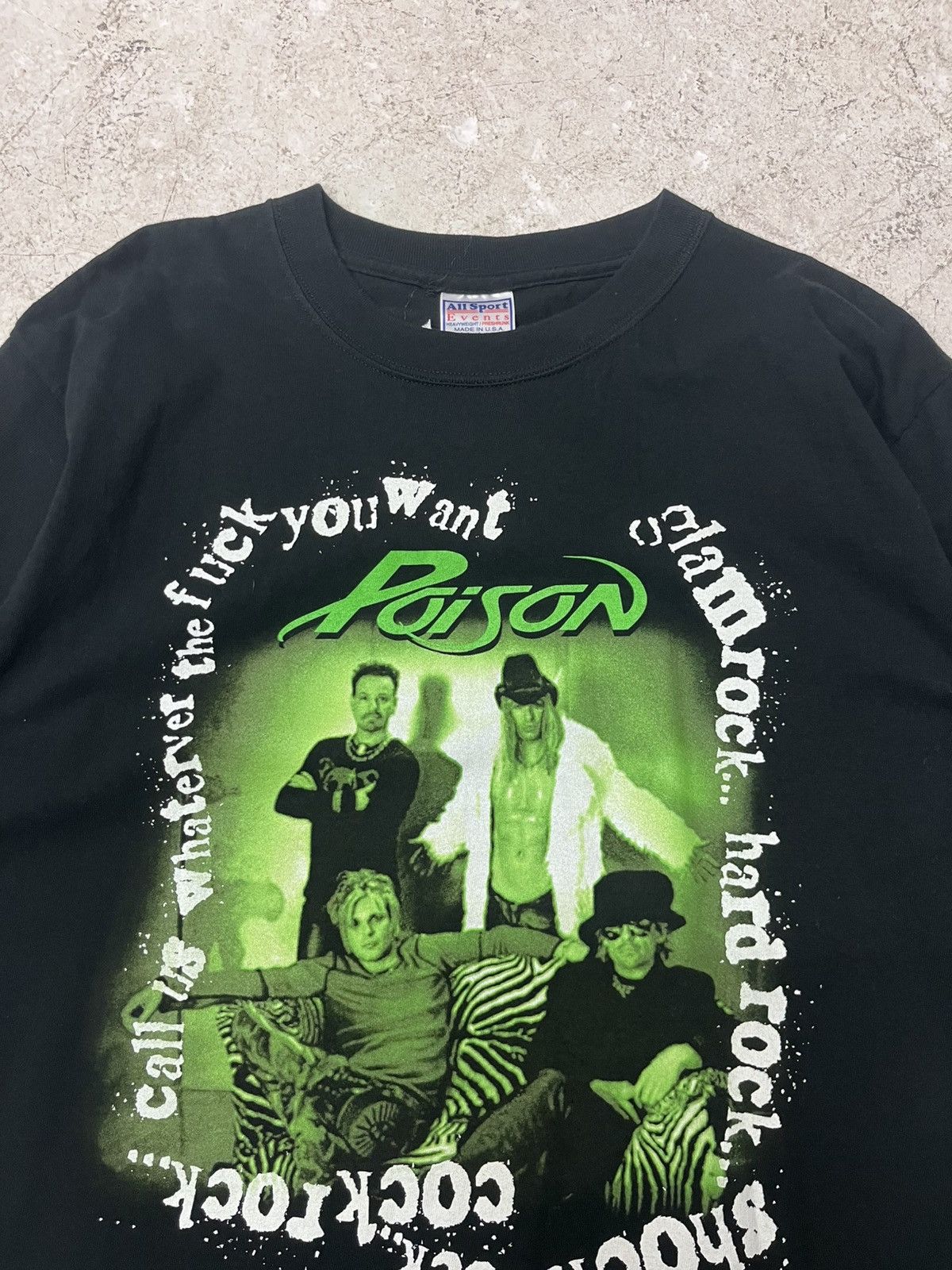 Band Tees Vintage Black Poison Band Tee Hoodie, Sweatshirt | PodTeesHub.com