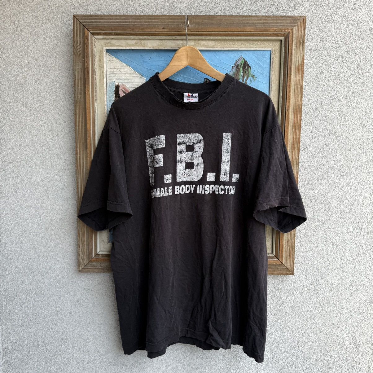Vintage Fbi Female Body Inspector Vintage 90s T Shirt Black Thrashed Hoodie, Sweatshirt | PodTeesHub.com