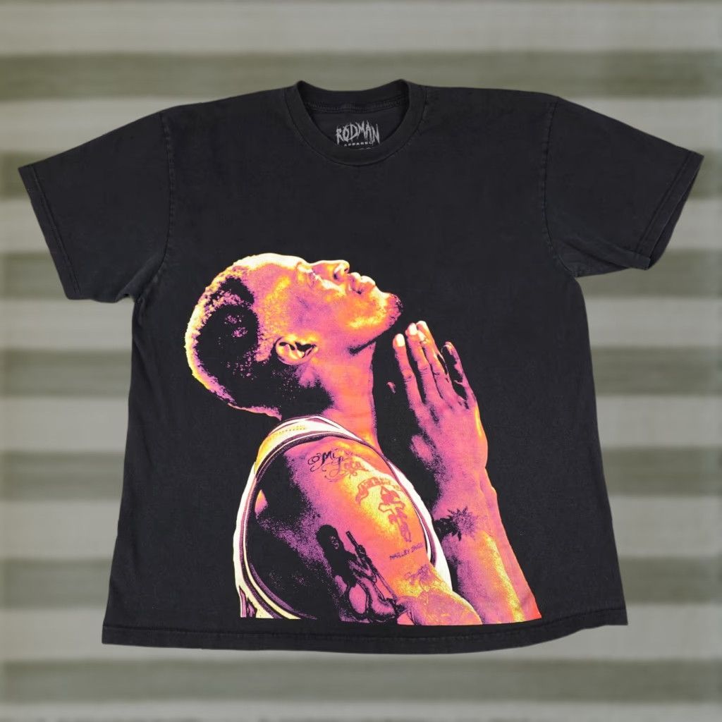 Vintage Rodman Apparel T Shirt Mens Xl Black Praying Basketball Player Graphic 90s Sports Tee Rodman Hoodie, Sweatshirt