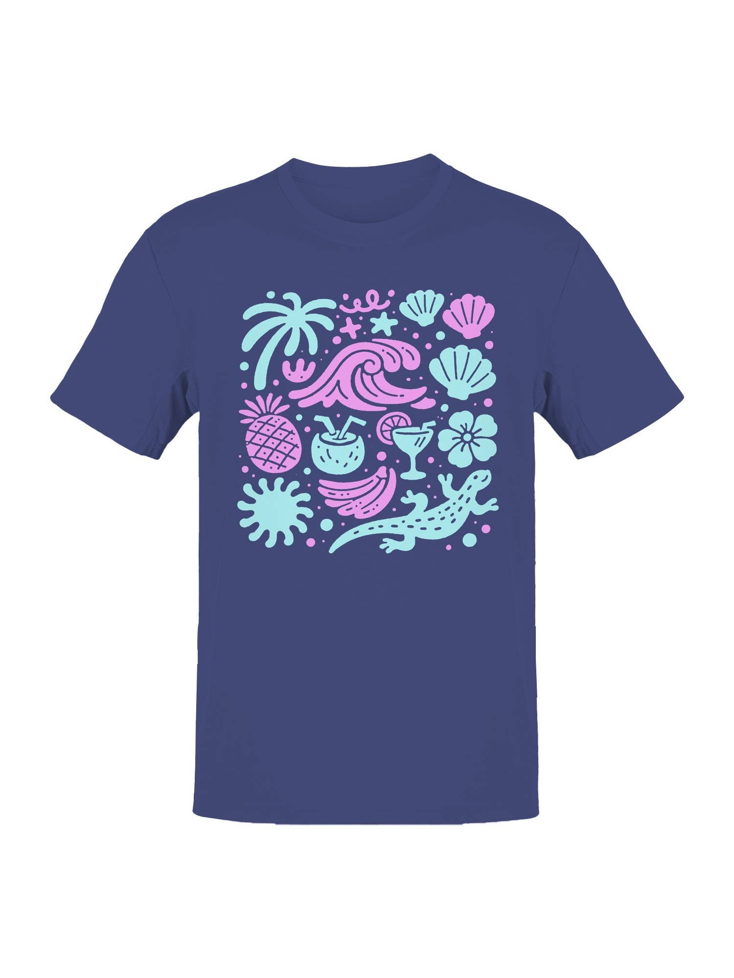 Tropical Beach Vibes Artwork Men's T-Shirt Hoodie, Sweatshirt | PodTeesHub.com