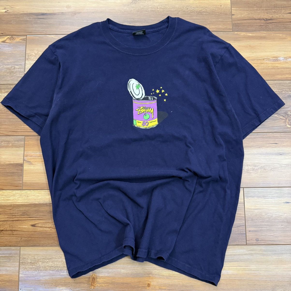 Vintage Stussy Pop Can Blue Skate Shirt T-Shirts, Hoodie, Sweatshirt