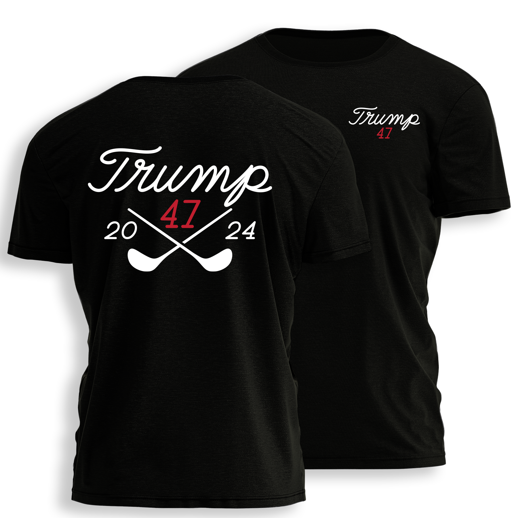 Trump 47 Black Golf Shirt Tee - 2045 Hoodie, Sweatshirt | PodTeesHub.com