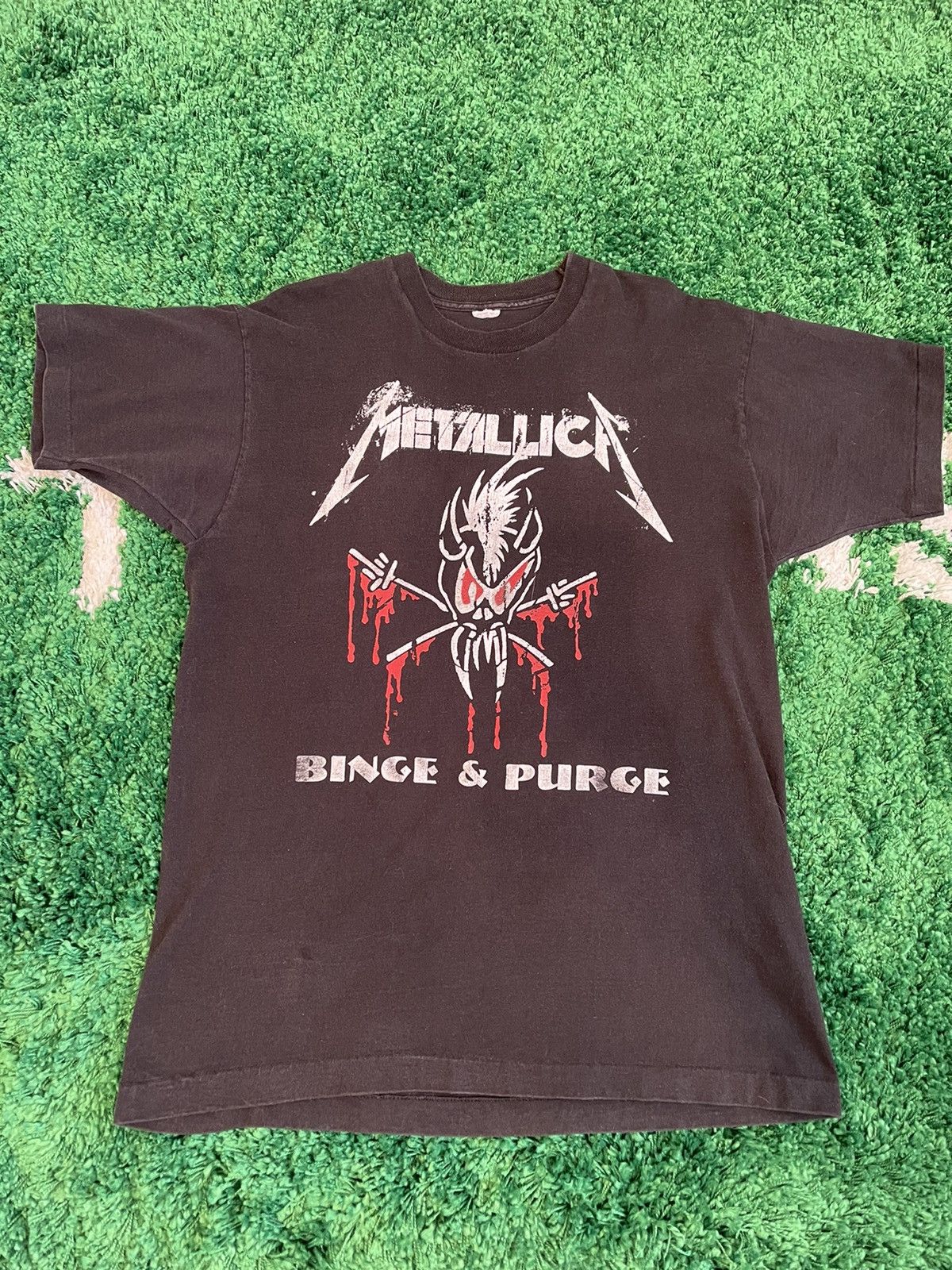 Vintage 1994 Metallica Binge Purge Tour Shirt Xl Band Tee Hoodie, Sweatshirt | PodTeesHub.com