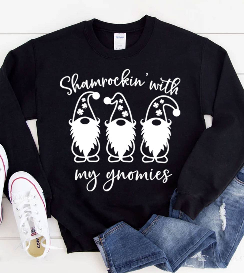 Shamrockin with My Gnomies - St. Patrick's Day Sweatshirt T-Shirts, Hoodie | PodTeesHub.com