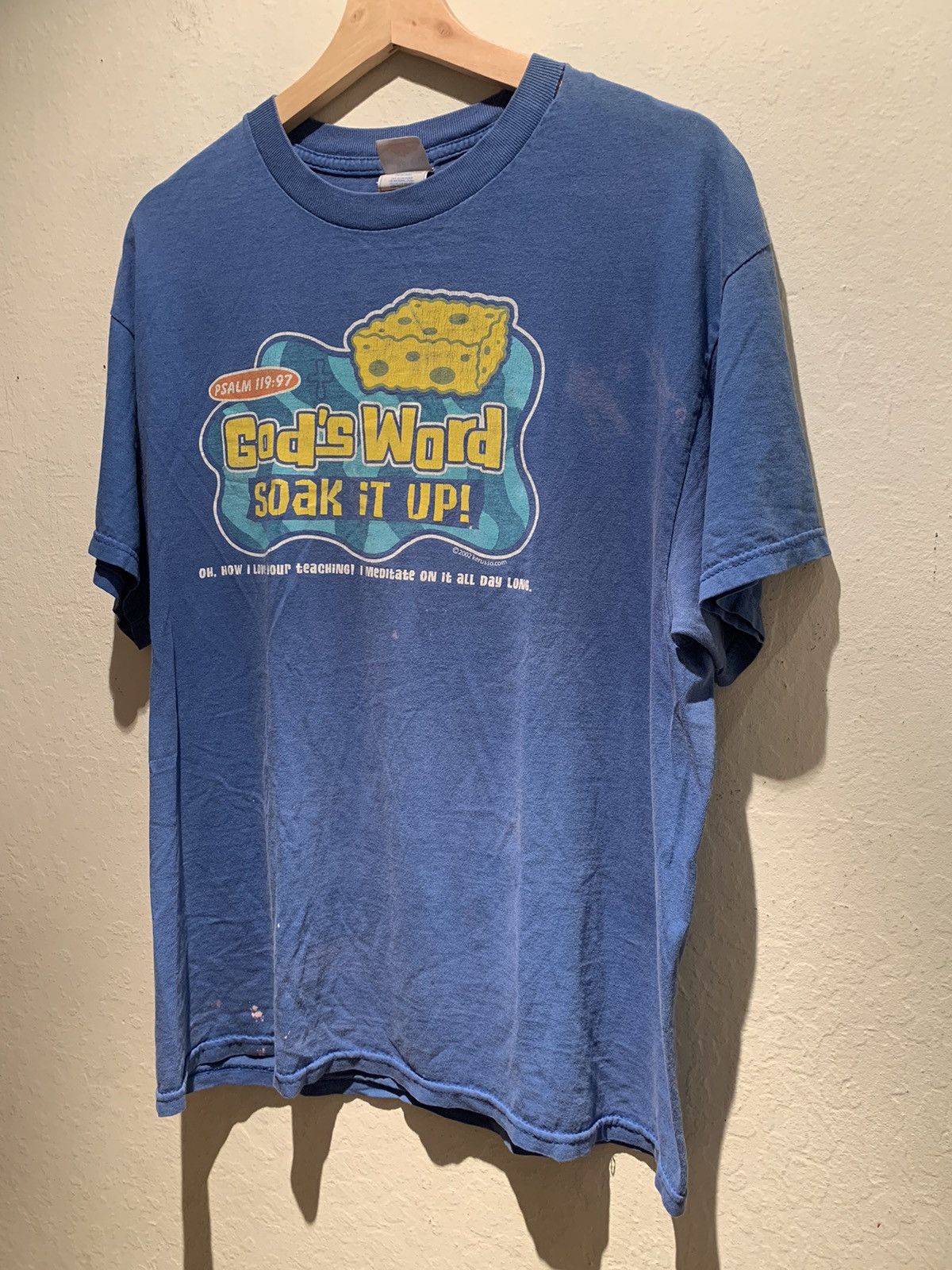 Rare Vintage 2002 Kerusso Gods Word Spongebob Parody Shirt Hoodie, Sweatshirt | PodTeesHub.com