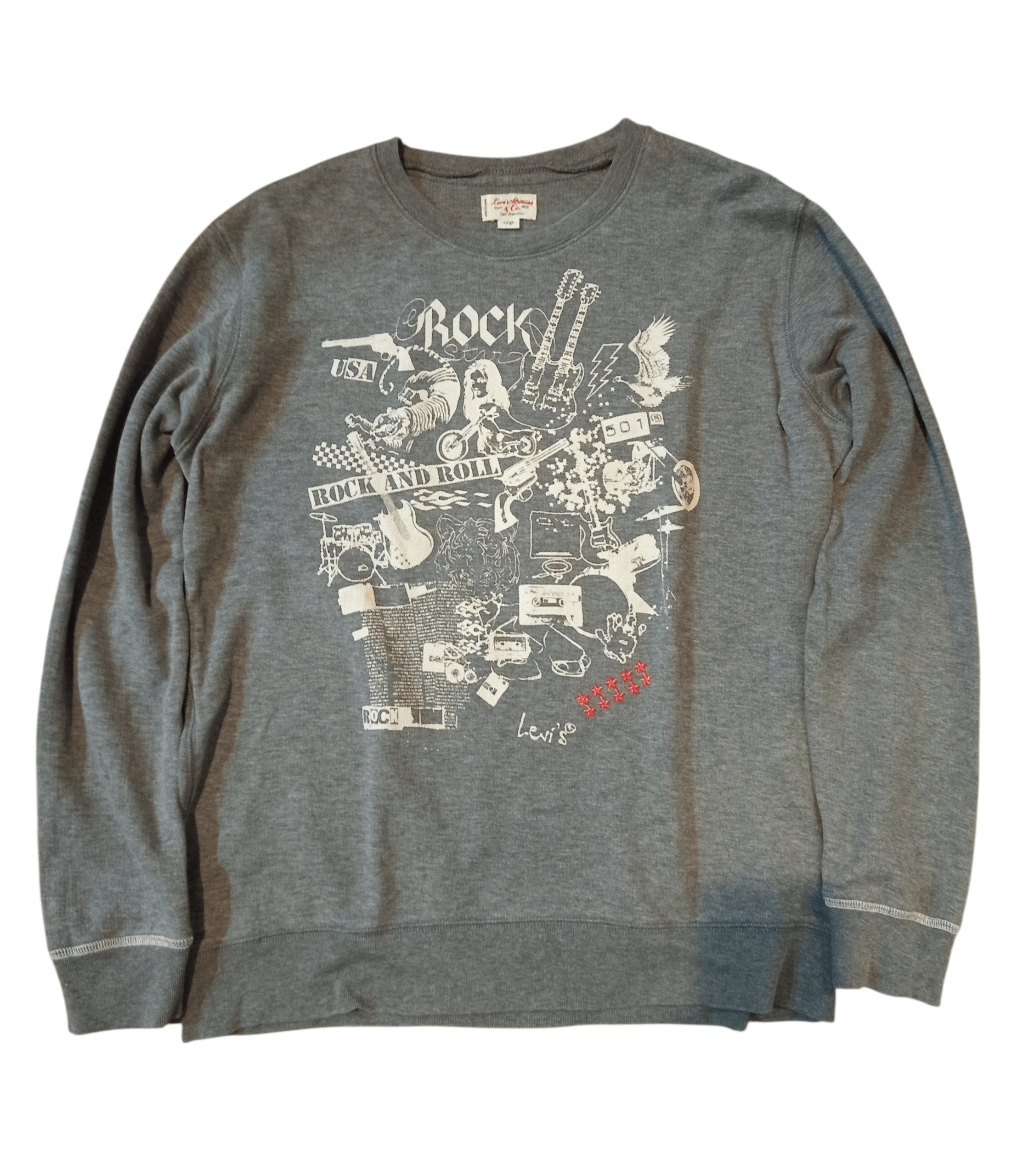 Vintage Levi S 501 Rock N Roll Music Sweatshirt T-Shirts, Hoodie | PodTeesHub.com