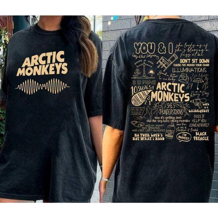 Arctic Monkeys Double-Sided Tour Tee, Indie Rock Band Shirt Hoodie, Sweatshirt | PodTeesHub.com