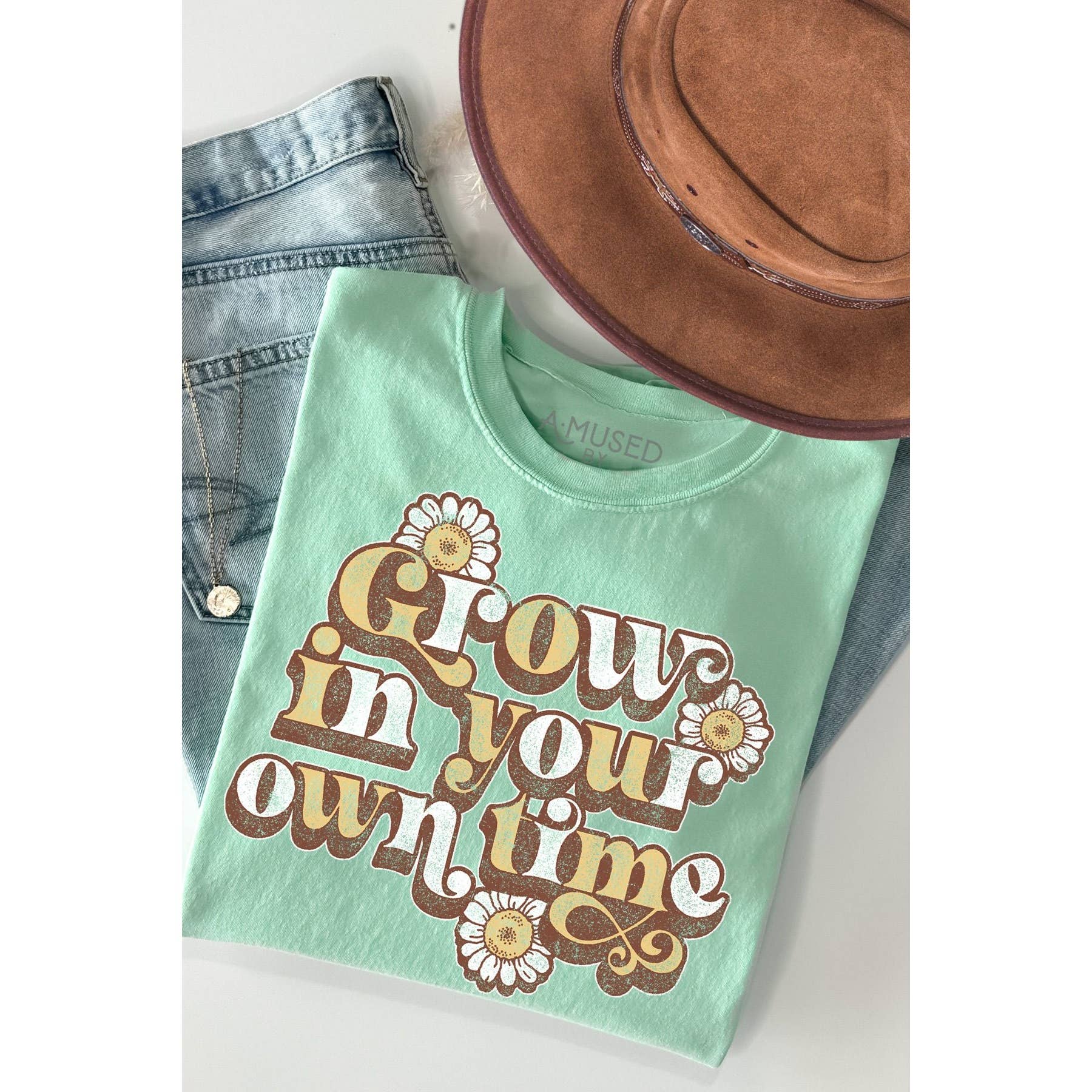 Grow in Your Own Time - Short Sleeve Tee Hoodie, Sweatshirt | PodTeesHub.com