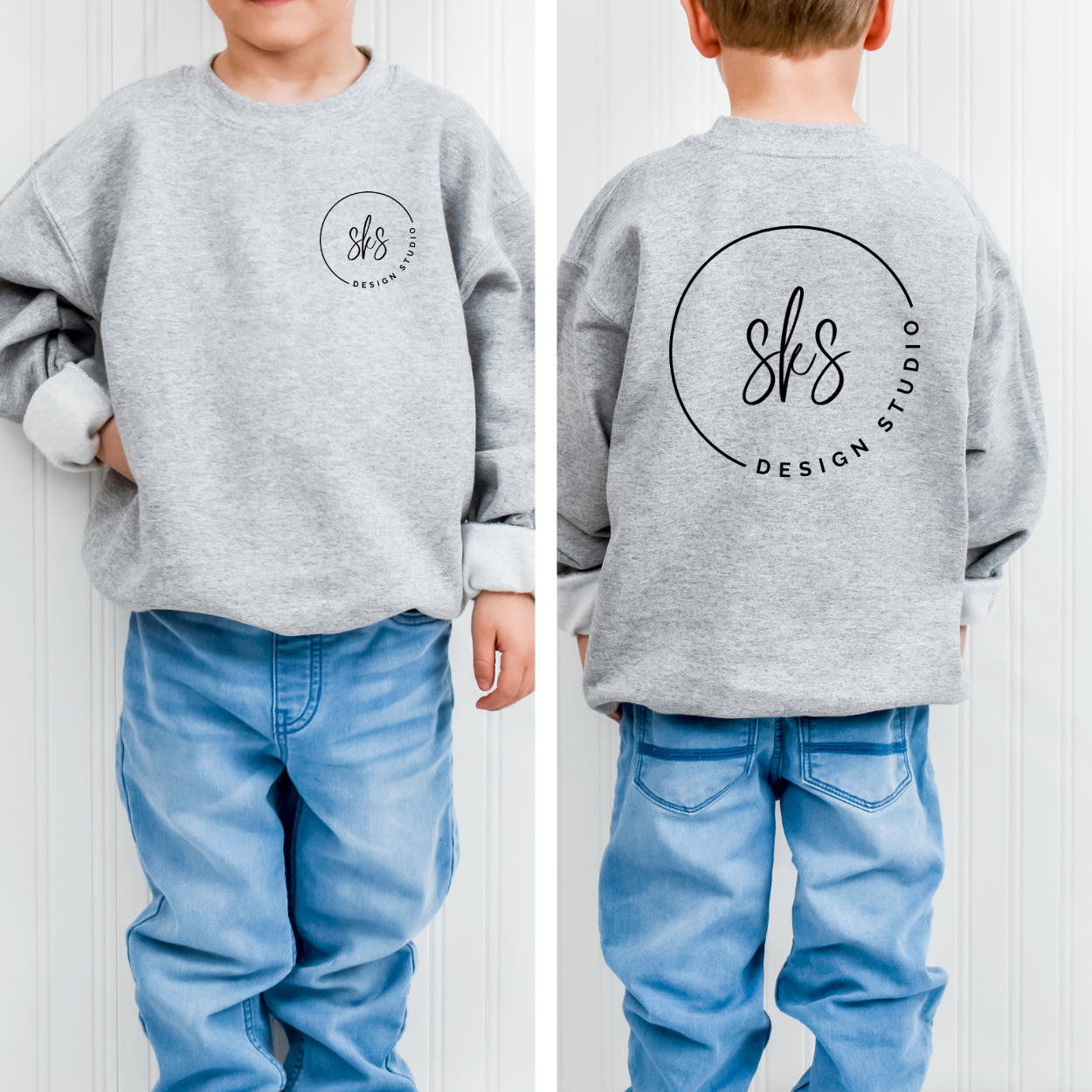 Custom Logo | Youth Crewneck Sweatshirt [Gildan] T-Shirts, Hoodie | PodTeesHub.com