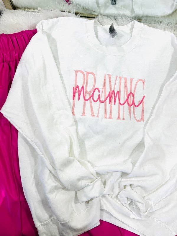 Praying Mama Embroidered Sweatshirt T-Shirts, Hoodie | PodTeesHub.com