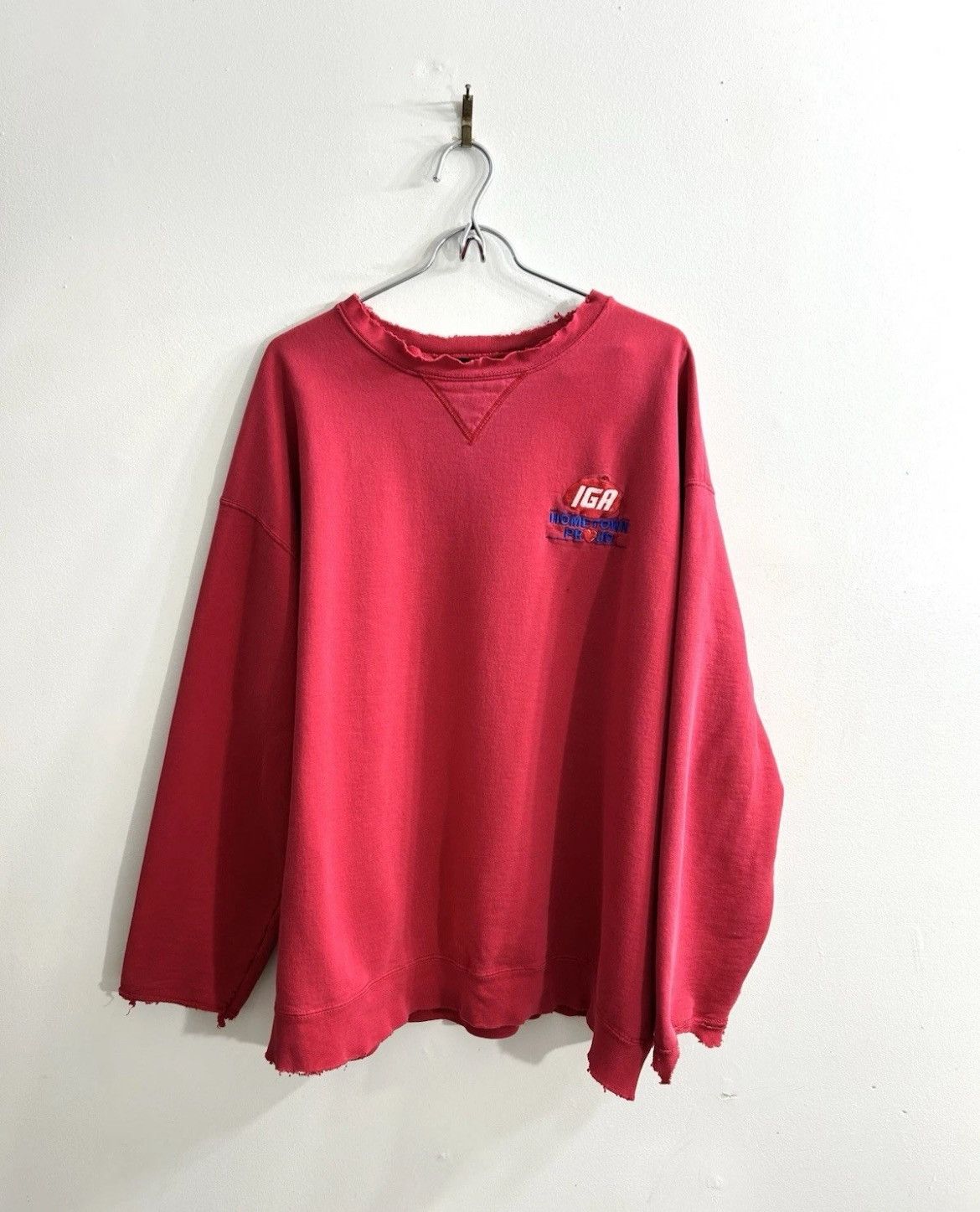 Vintage Vtg Thrashed Iga Burn Out Worn Faded Crewneck Sweatshirt Xl T-Shirts, Hoodie | PodTeesHub.com