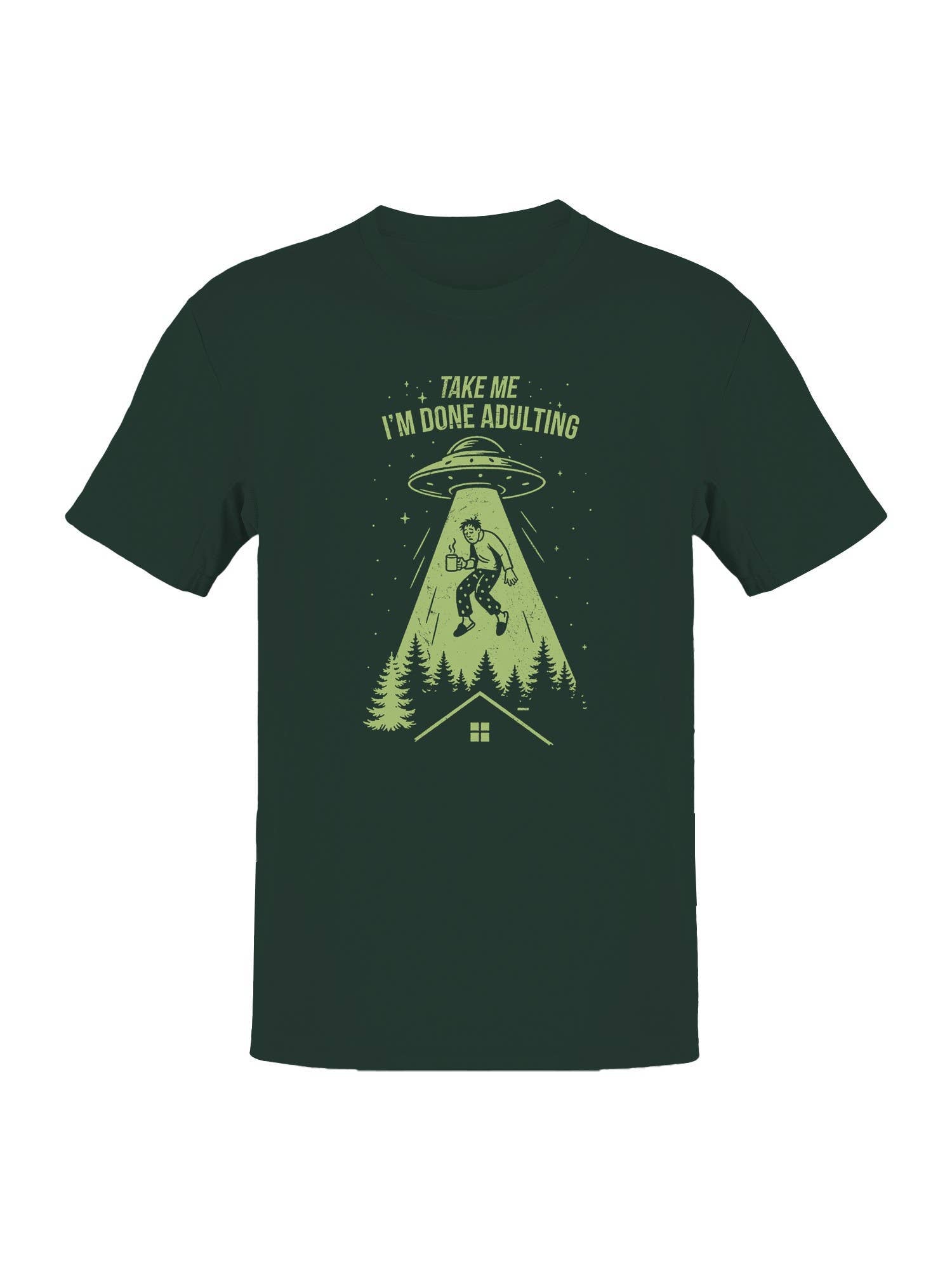 Alien Abduction - Done Adulting Men's T-Shirt Hoodie, Sweatshirt | PodTeesHub.com