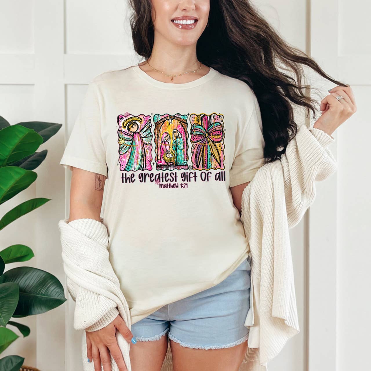 The Greatest Gift of All Baby Jesus Tee Hoodie, Sweatshirt | PodTeesHub.com