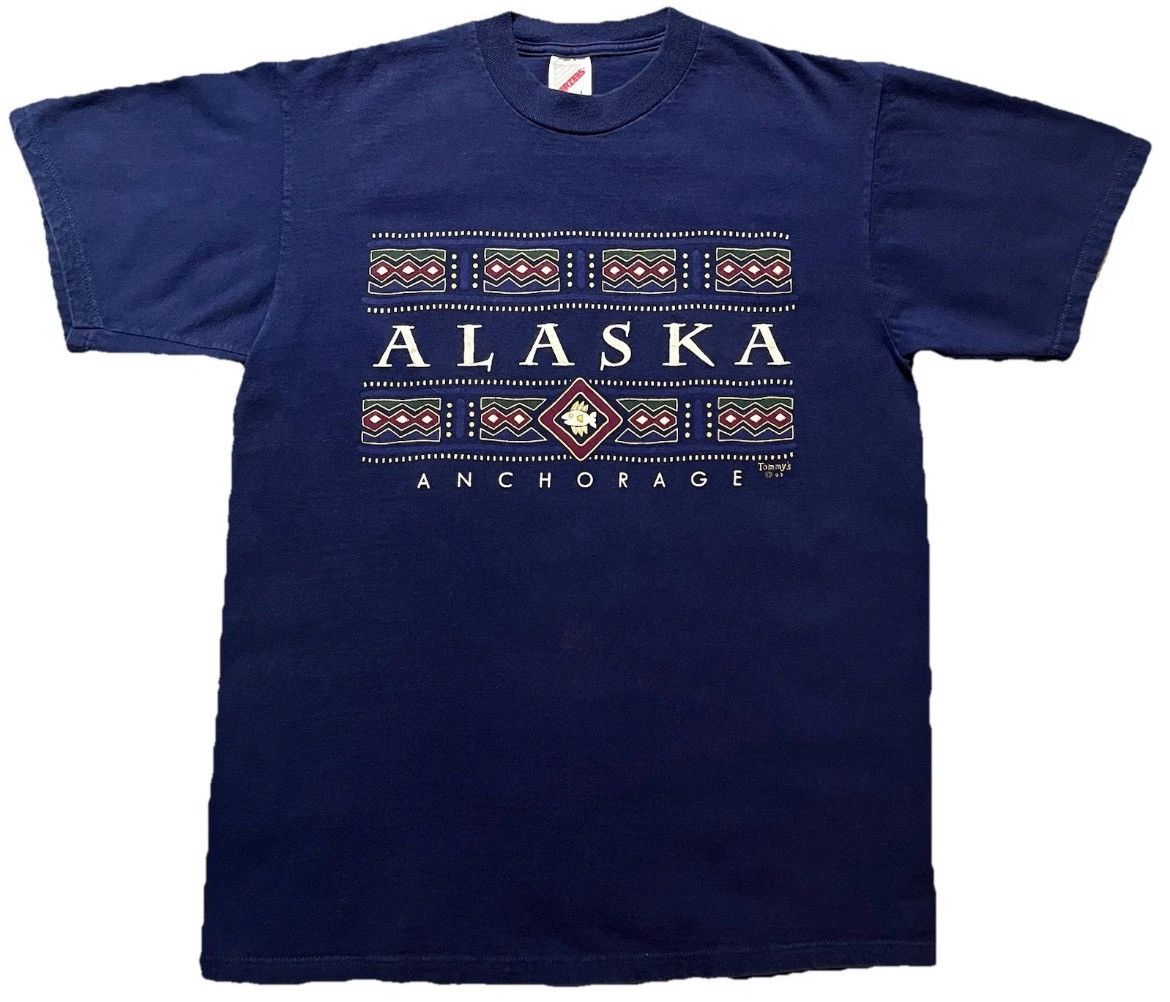 Vintage 90s Anchorage Alaska Navy Large Made Usa T-Shirts, Hoodie, Sweatshirt