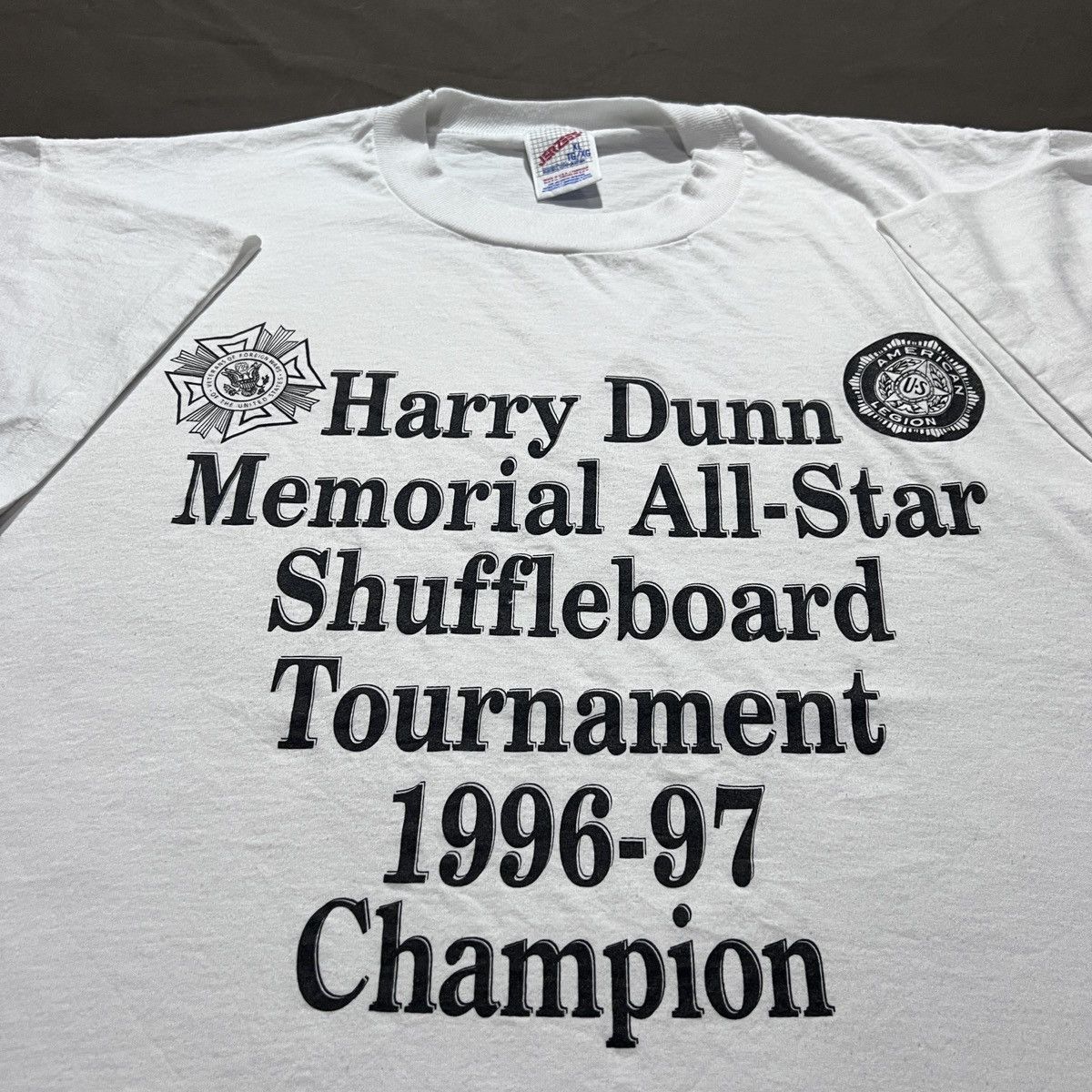 Vintage 90s Shuffleboard Tournament Xl Graphic Streetwear T-Shirts, Hoodie, Sweatshirt | PodTeesHub.com