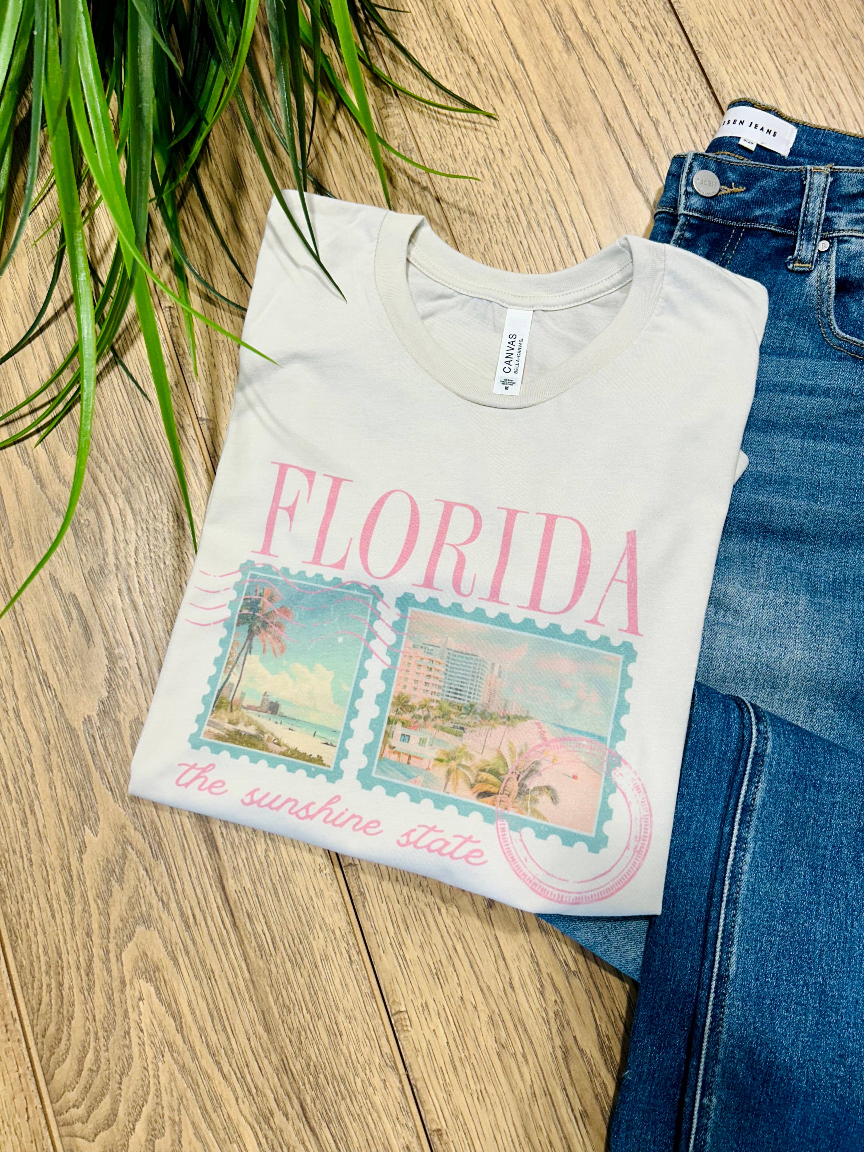 Florida Stamps Summer Graphic Tee Hoodie, Sweatshirt | PodTeesHub.com