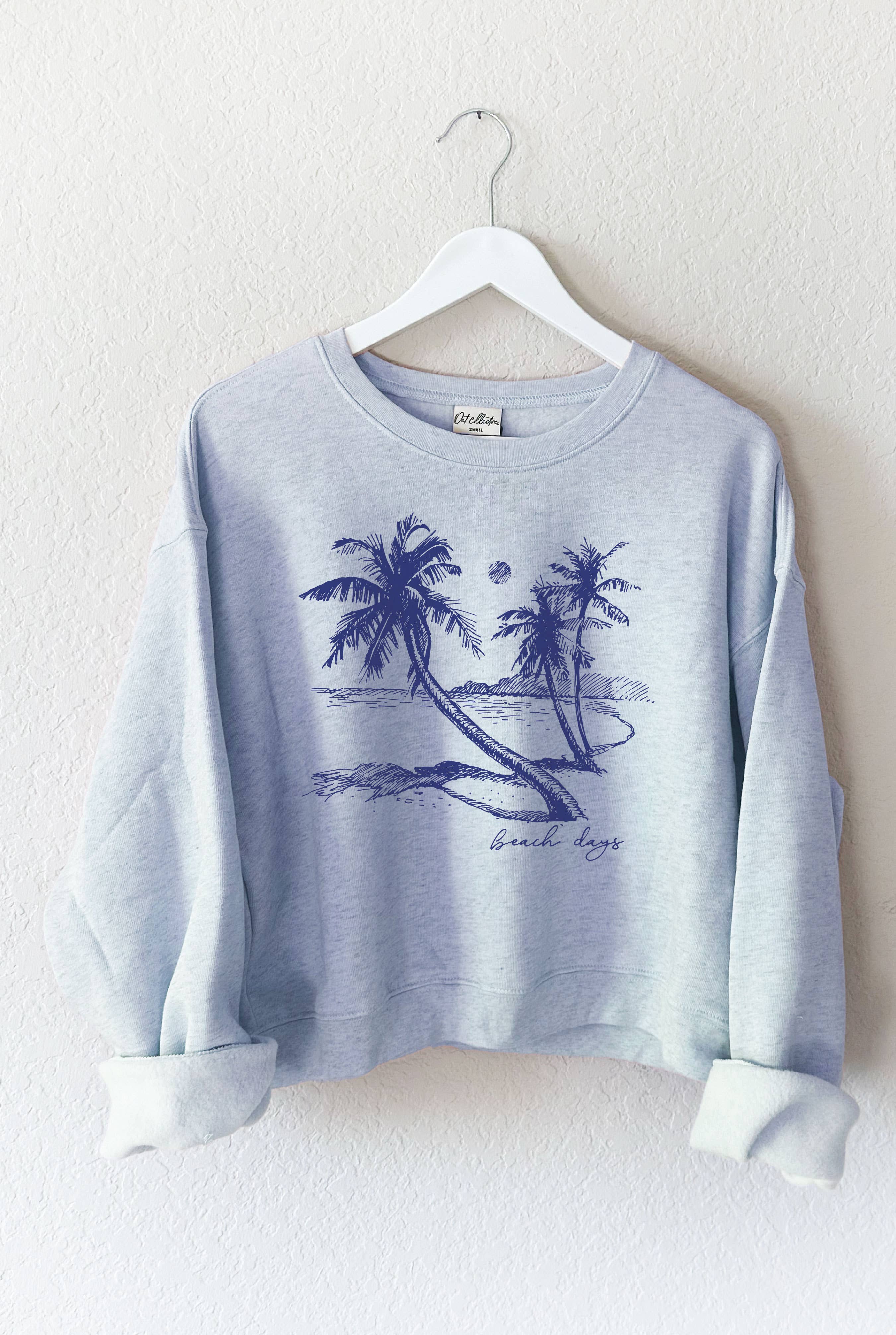 Beach Days Mid Graphic Sweatshirt T-Shirts, Hoodie | PodTeesHub.com
