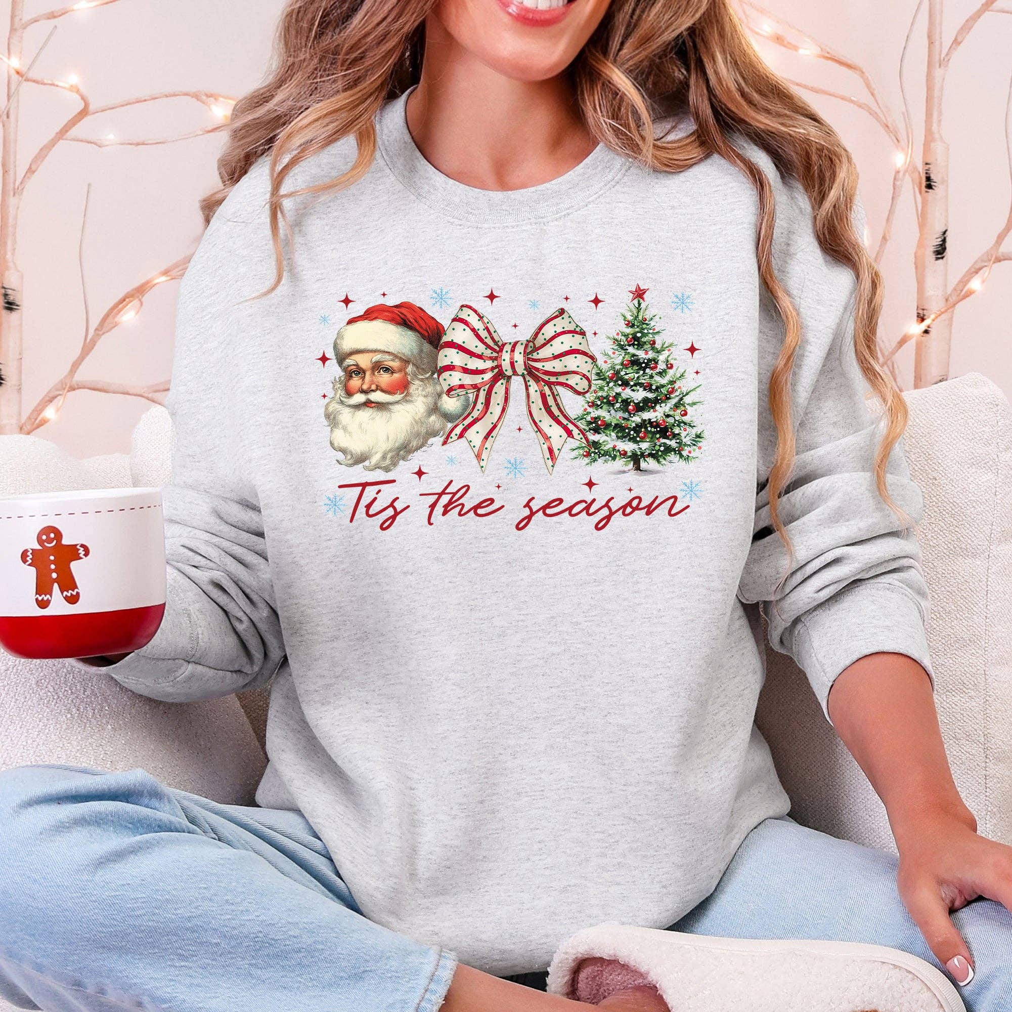 Tis the Season, Santa, Christmas Tree Sweatshirt T-Shirts, Hoodie | PodTeesHub.com