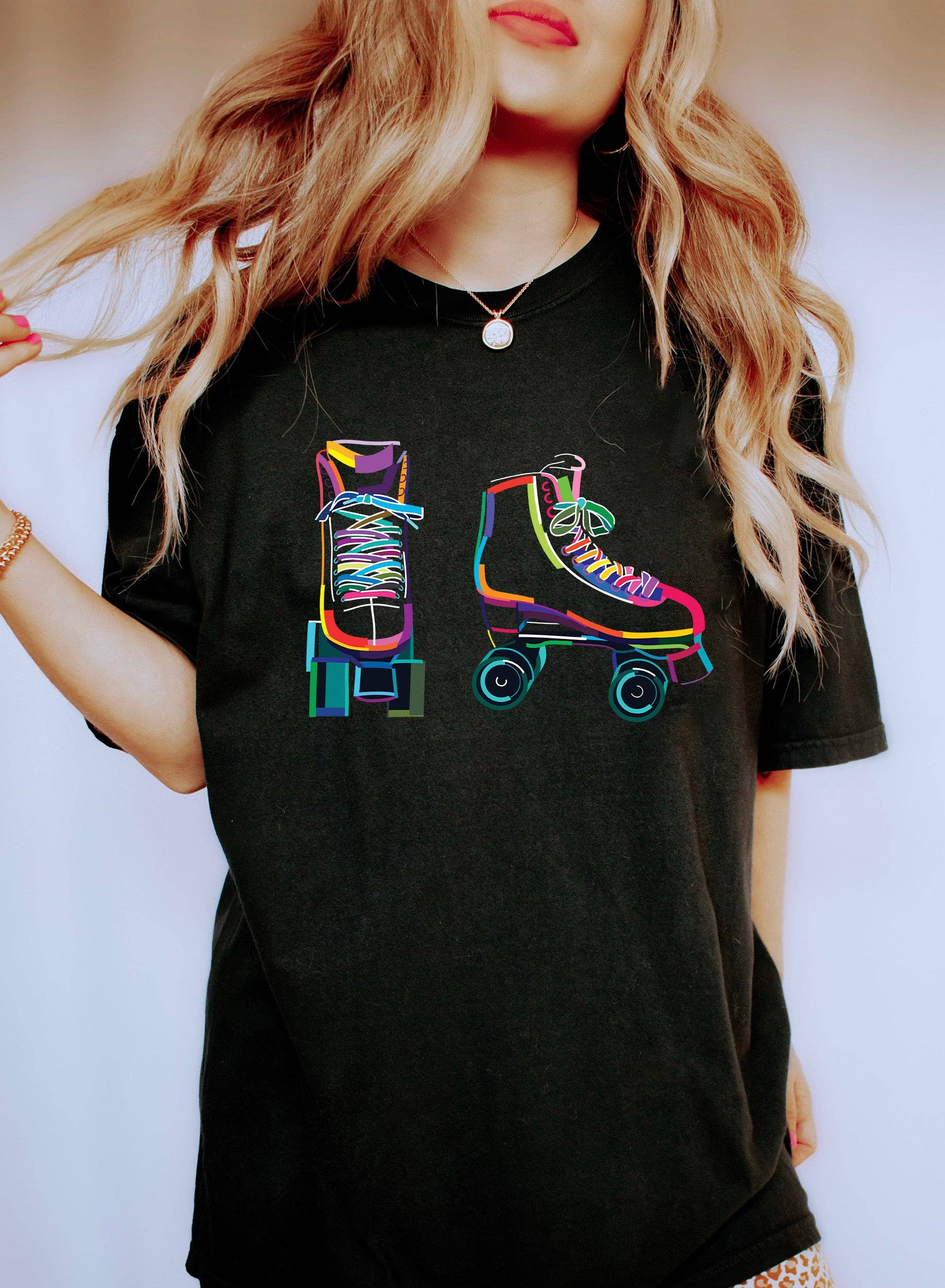 Colored Roller Skates T-Shirt Hoodie, Sweatshirt | PodTeesHub.com