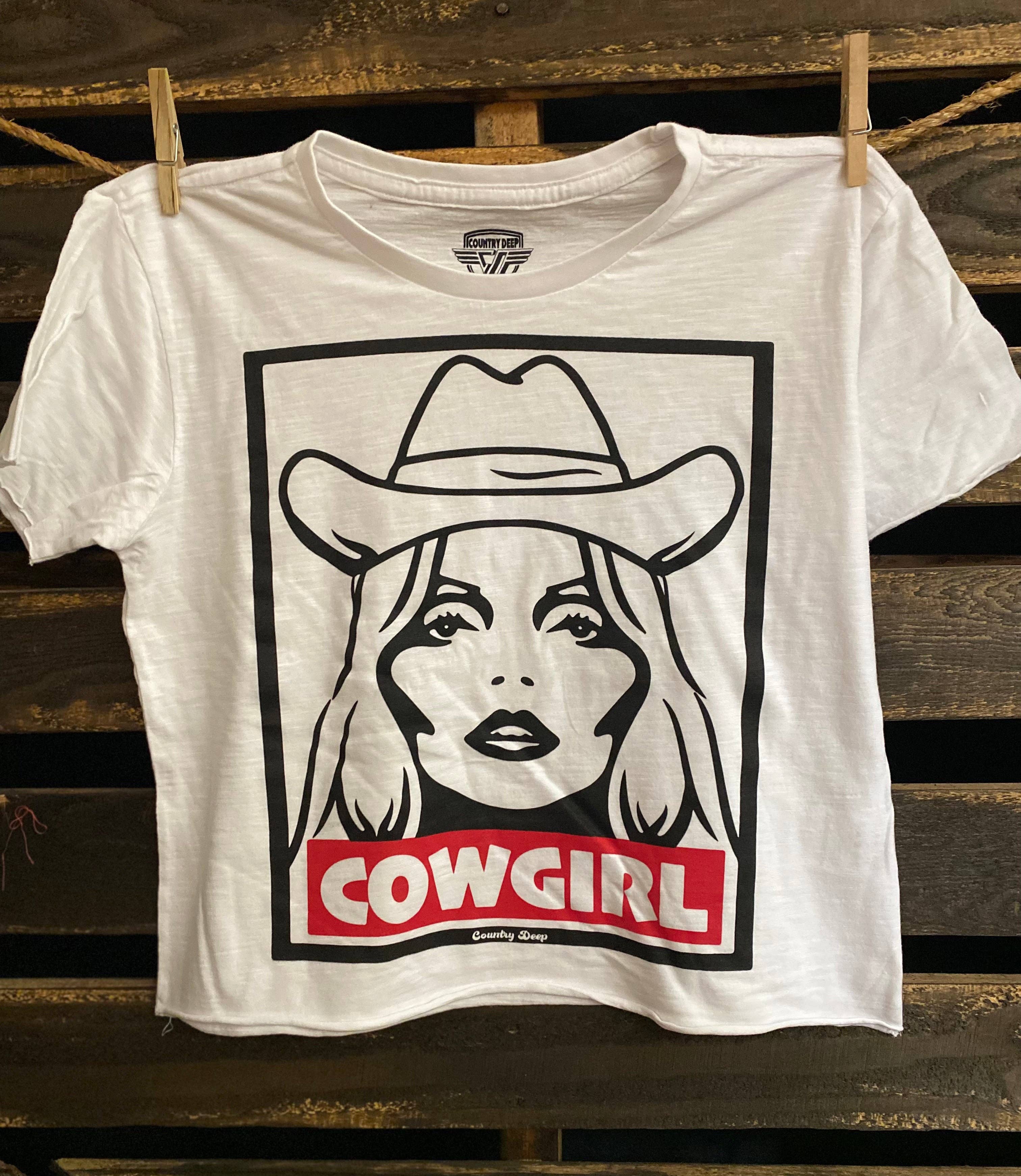 Cowgirl Regular Cropped T Shirt Hoodie, Sweatshirt | PodTeesHub.com