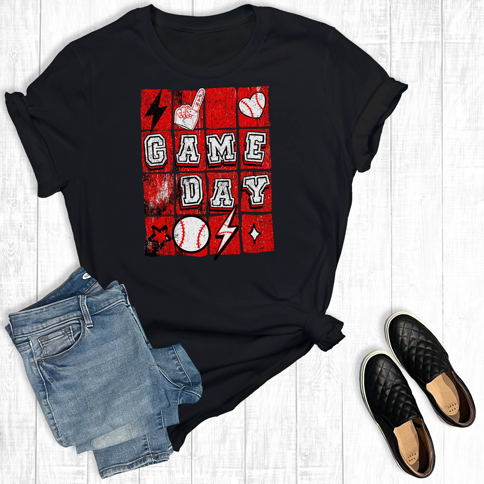 Baseball Game Day Boxes Graphic Tee Hoodie, Sweatshirt | PodTeesHub.com