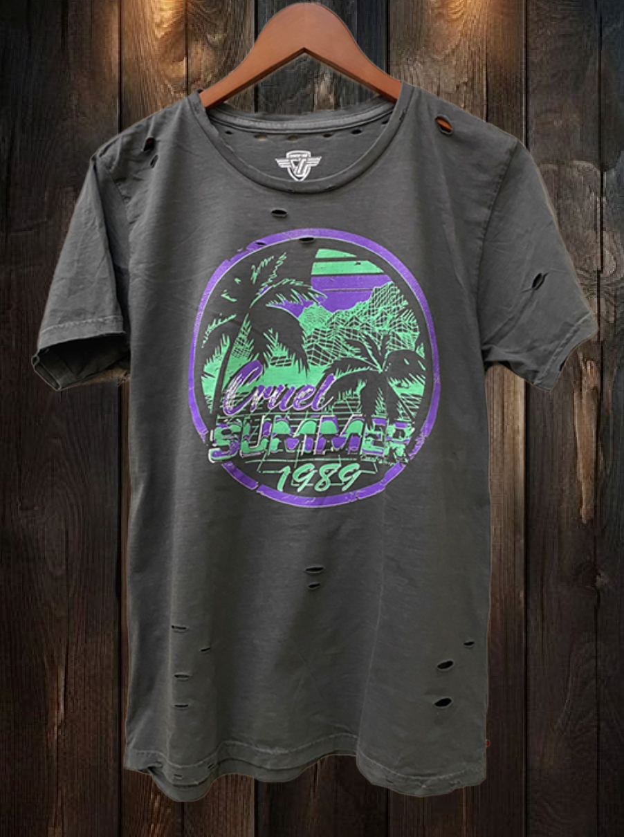 Cruel Summer 1989 Vintage  Distressed T-Shirt Hoodie, Sweatshirt | PodTeesHub.com