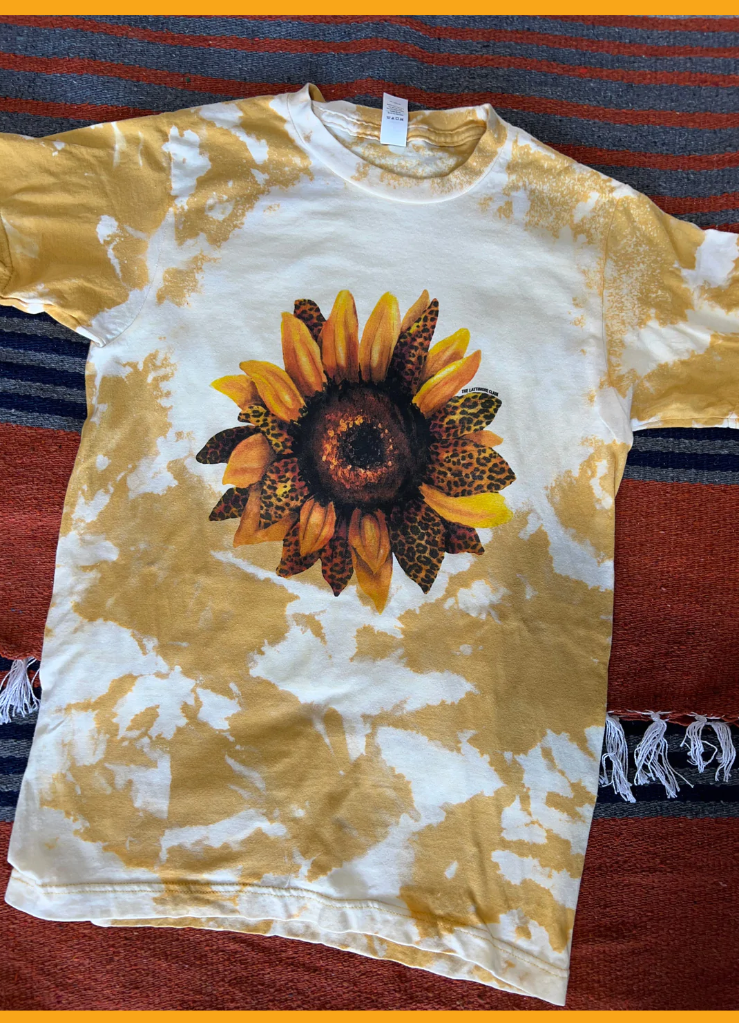 Leopard Sunflower Bleached Mustard Graphic Tee Hoodie, Sweatshirt | PodTeesHub.com