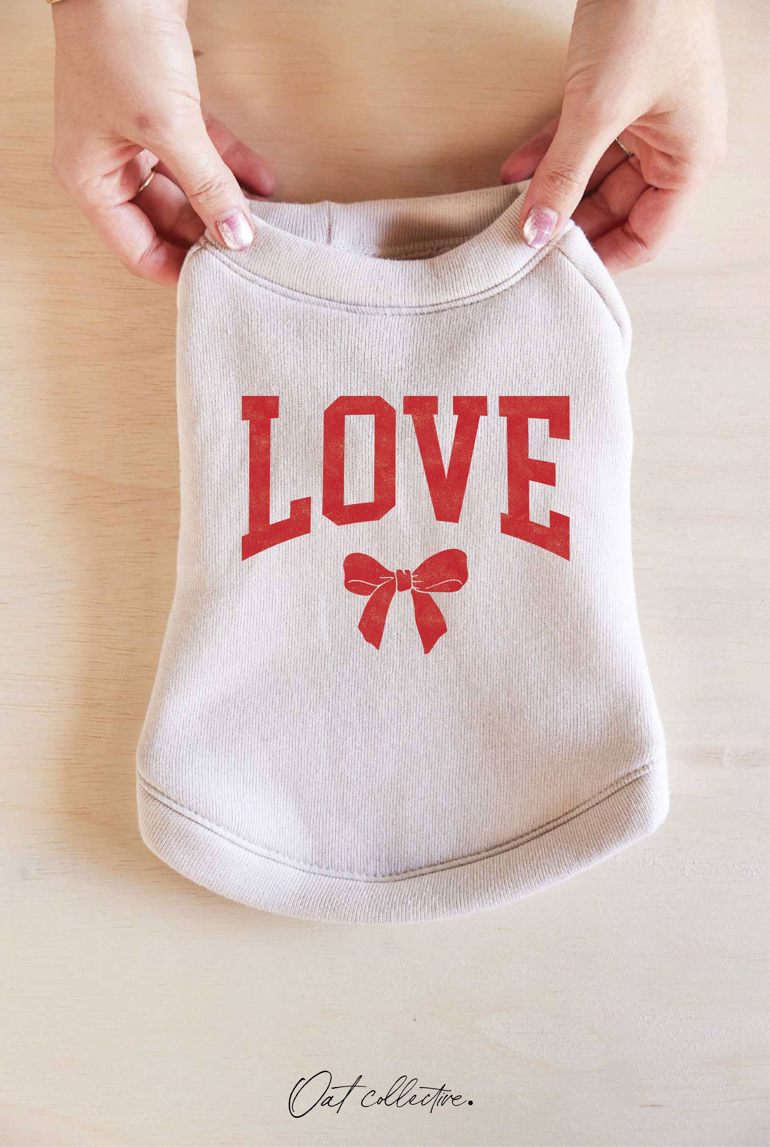 Love Bow Pet Graphic Sweatshirt T-Shirts, Hoodie | PodTeesHub.com