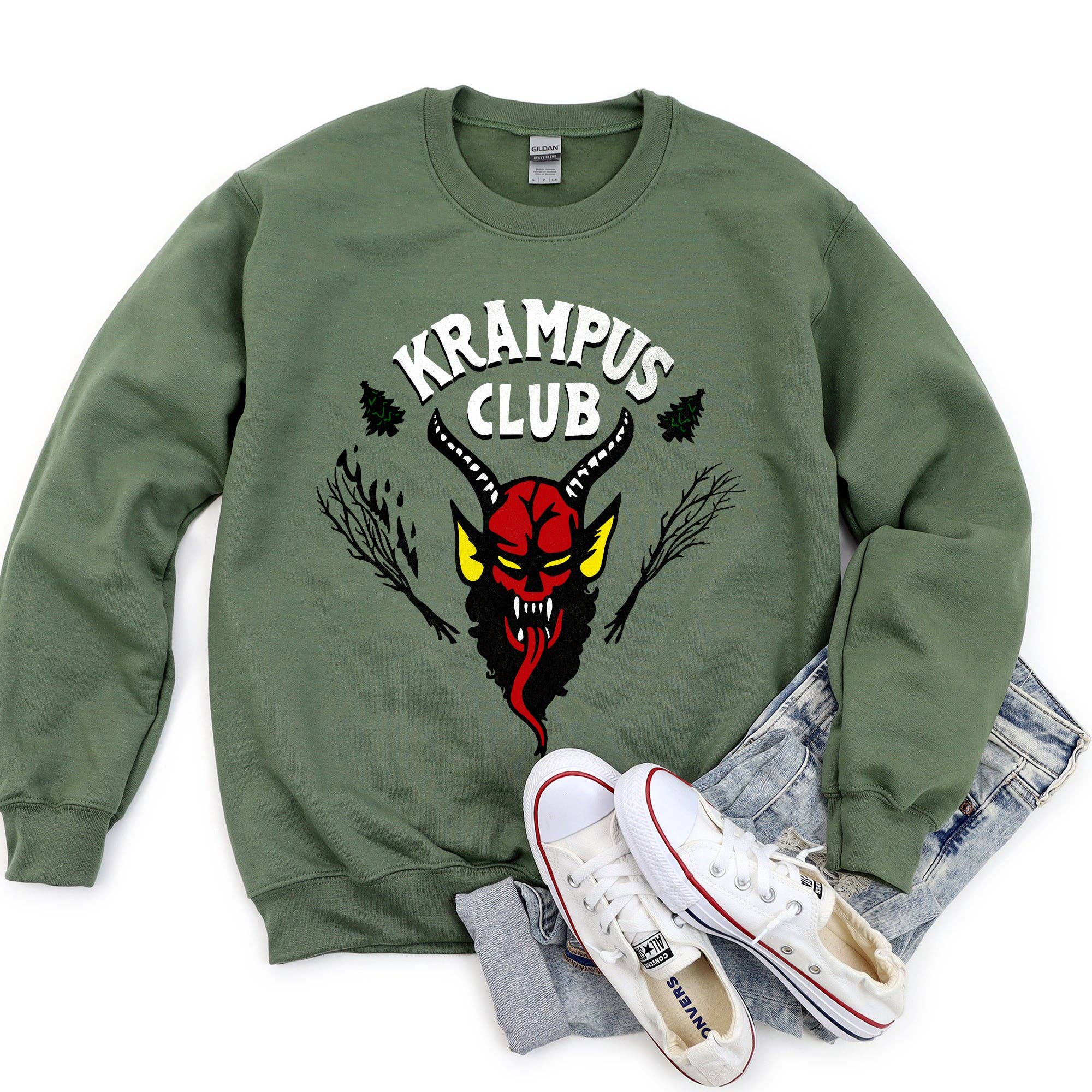 Krampus Club, Stranger, Naughty, Christmas Sweatshirt T-Shirts, Hoodie | PodTeesHub.com