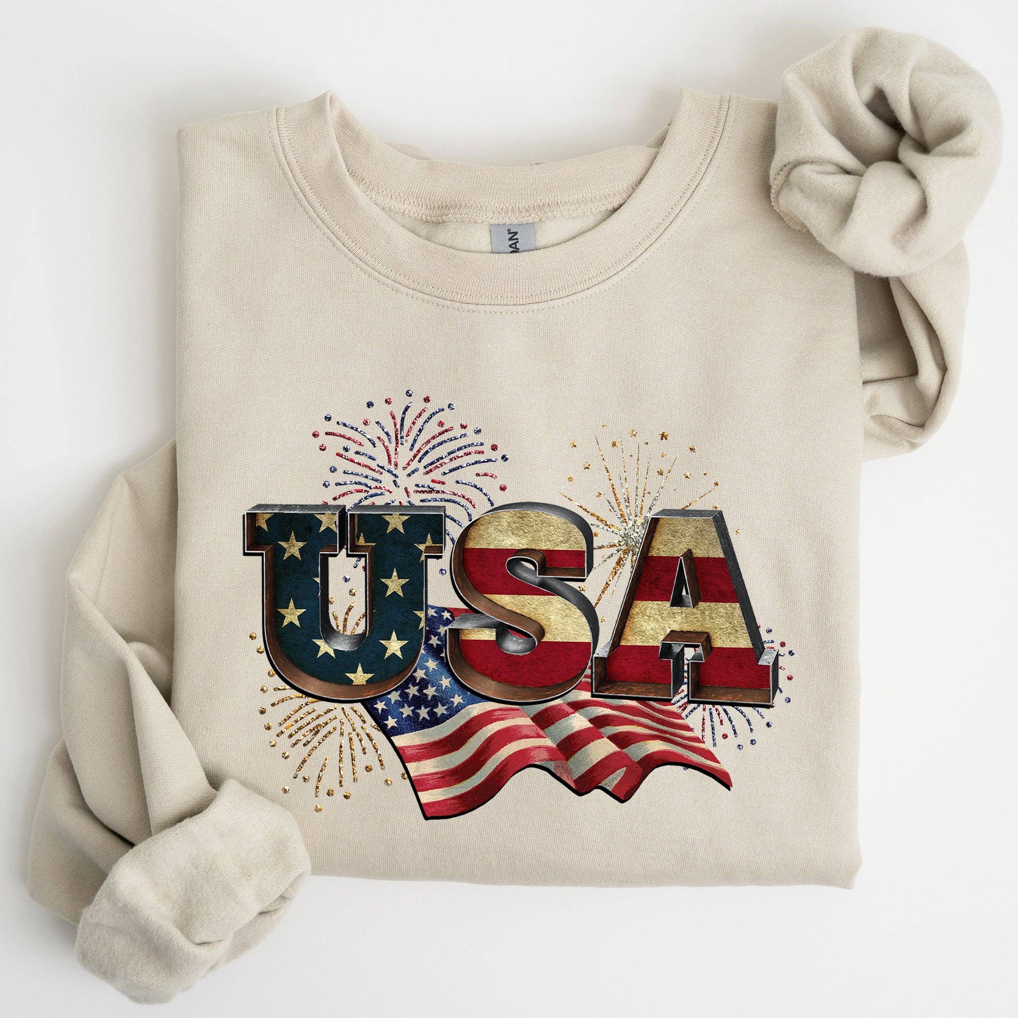 Retro USA, Patriotic, 4th of July Sweatshirt T-Shirts, Hoodie | PodTeesHub.com
